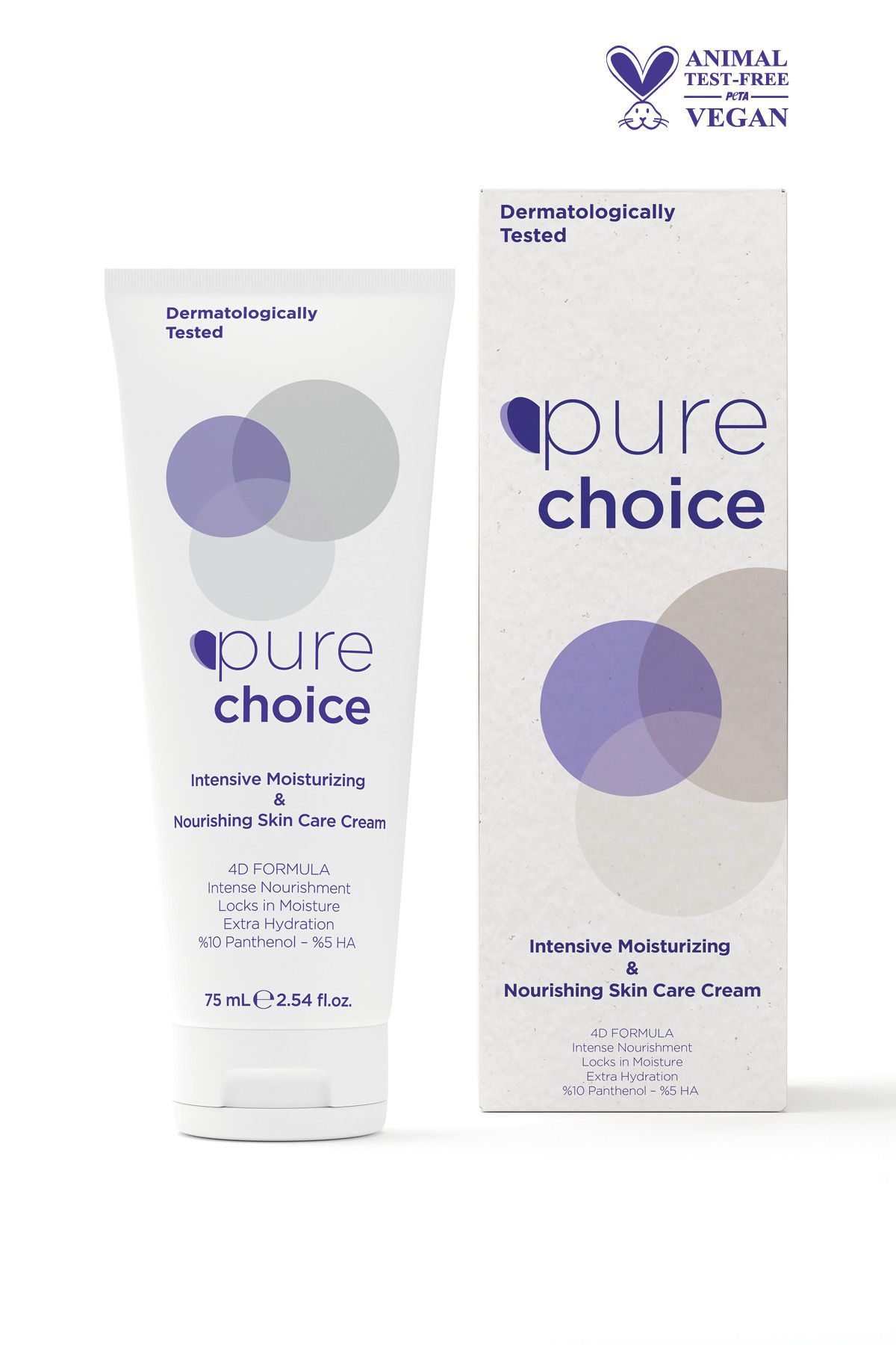 Pure Choice-75 Ml Intensive Moisturizing and Nourishing Skin Care Cream - 4D Formula (10% Panthenol + 5% Ha) 3