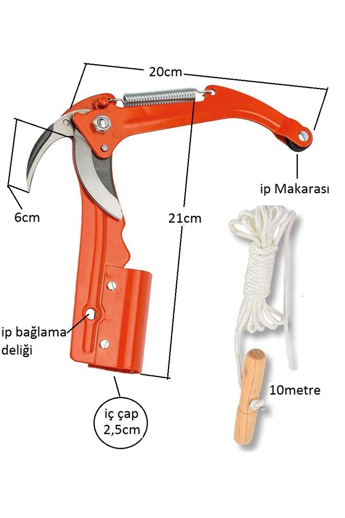 Depolife-High Tree Pruning and Trimming Scissors - Crown Branch Cutting, Pole Fitting String Scissors 4