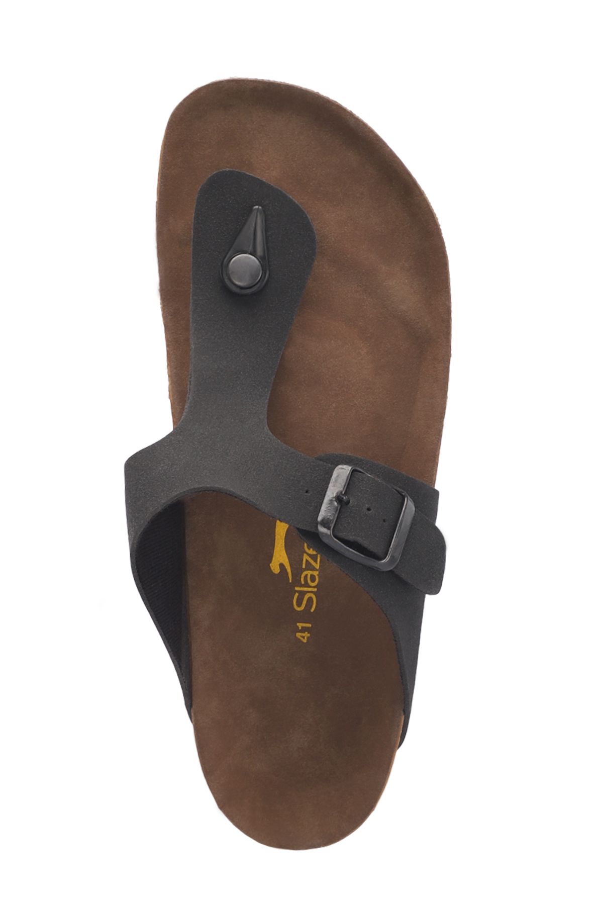 دمپایی سیاه مردانه و زنانه Luke Slipper مشکی Nubuk SA11se009 Slazenger