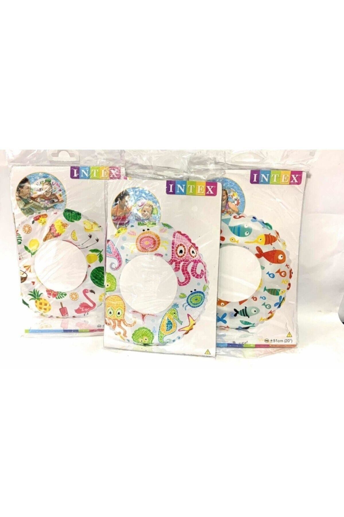 Intex-59241 51 Cm Baskılı Çocuk Simit Havuz Deniz Can Simidi 3-6y 3