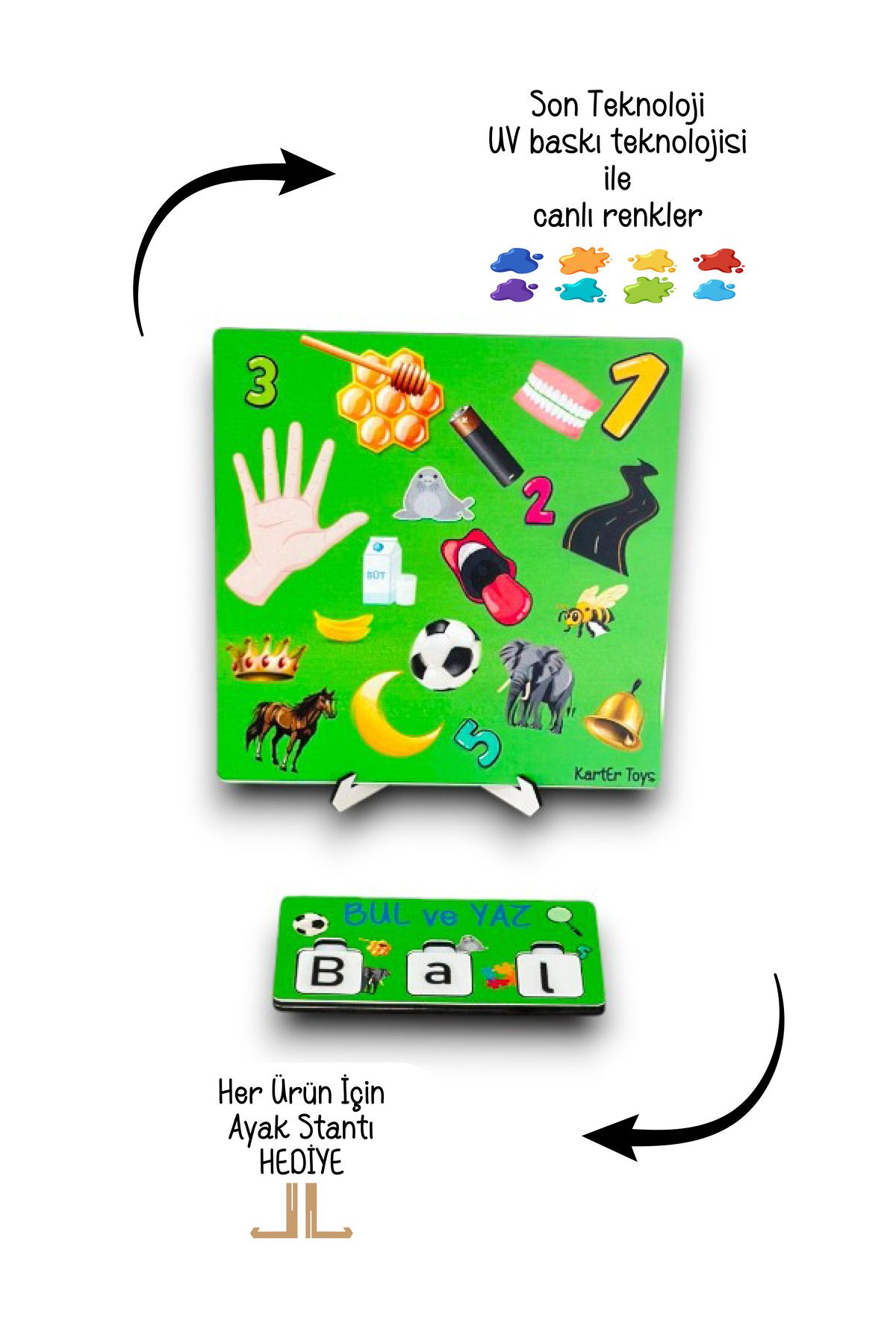Karter İnovasyon-Educational and Word Building Game - Wooden Word Game 7