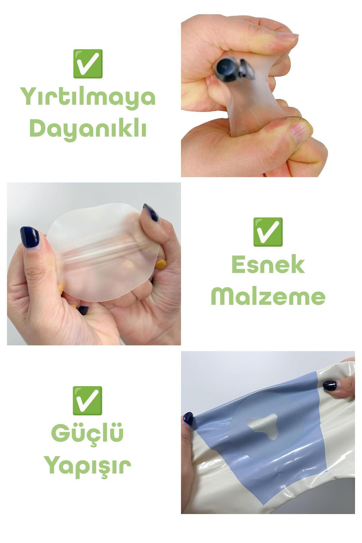 Telvesse 8li Patlak Yama Tamir Bandı Şişme Yüzme Simidi Kolluk Bot Top Pilates Simit Çadır Yağmurluk Yaması fotoğrafı 2 (önizleme)