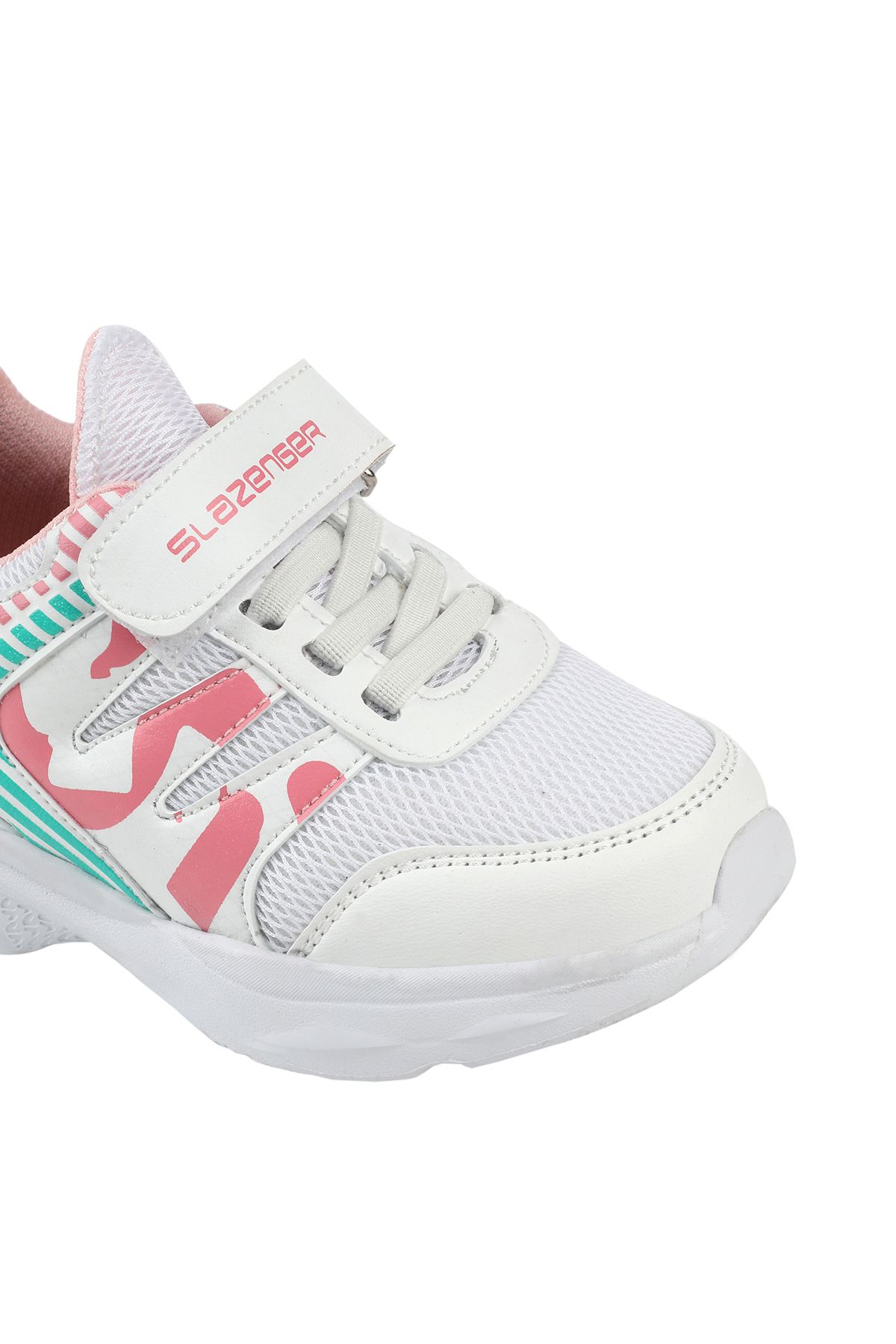Slazenger کفش کتانی King I دخترانه سفید صورتی
