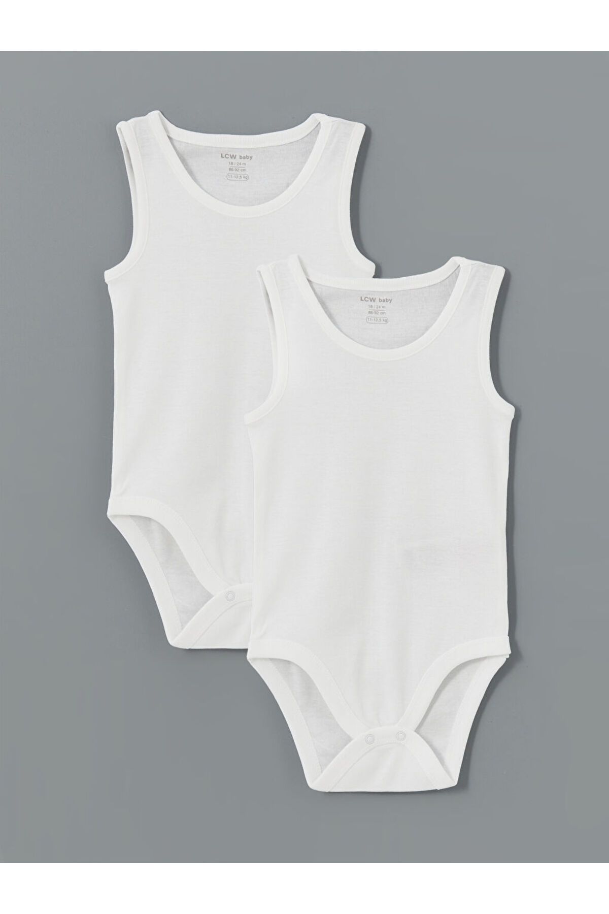LC Waikiki Yeni Sezon Organik Kumas Kiz Bebek Citcitli Bodysuit 2'li - S54556Z1