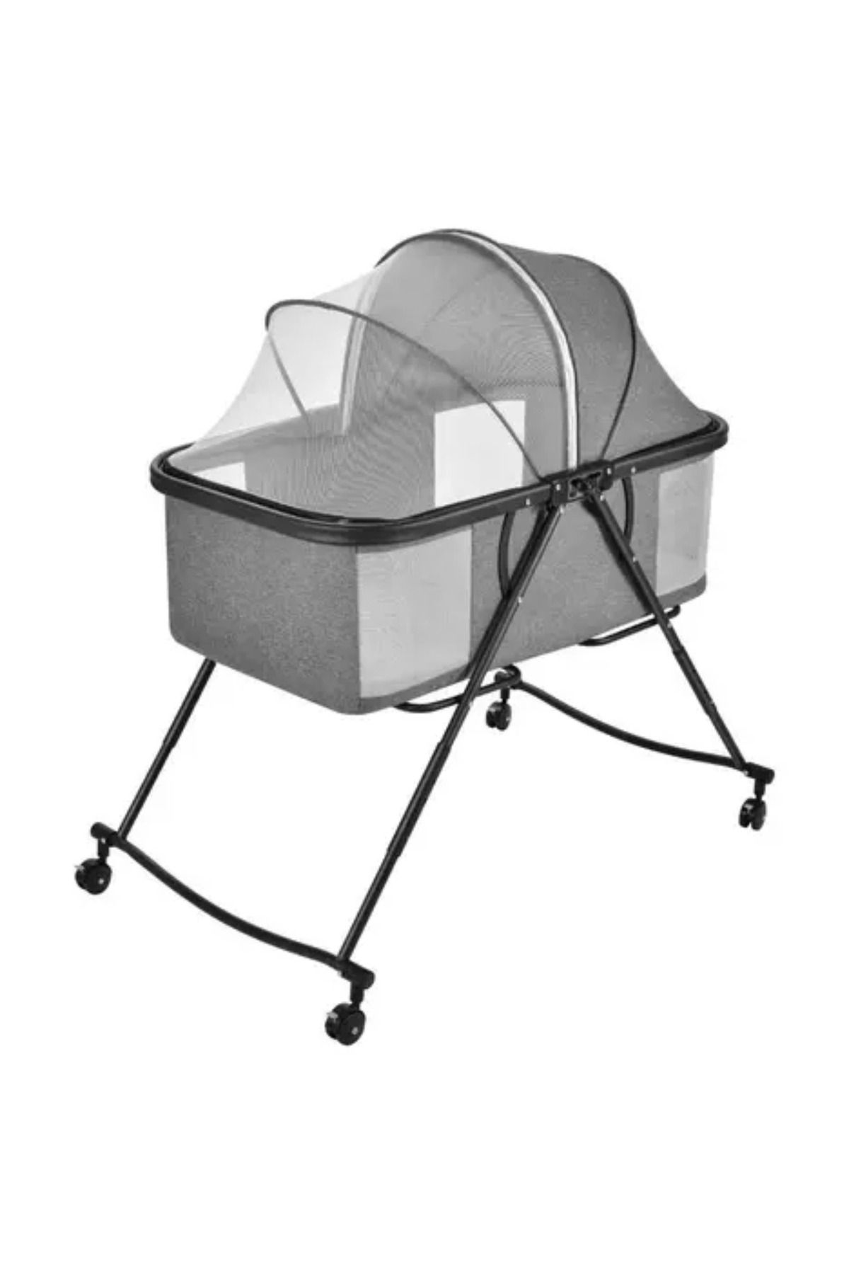 MAAS-Portable Foldable Newborn Baby Bedside Travel Bedside Crib with Side Protection Net 5