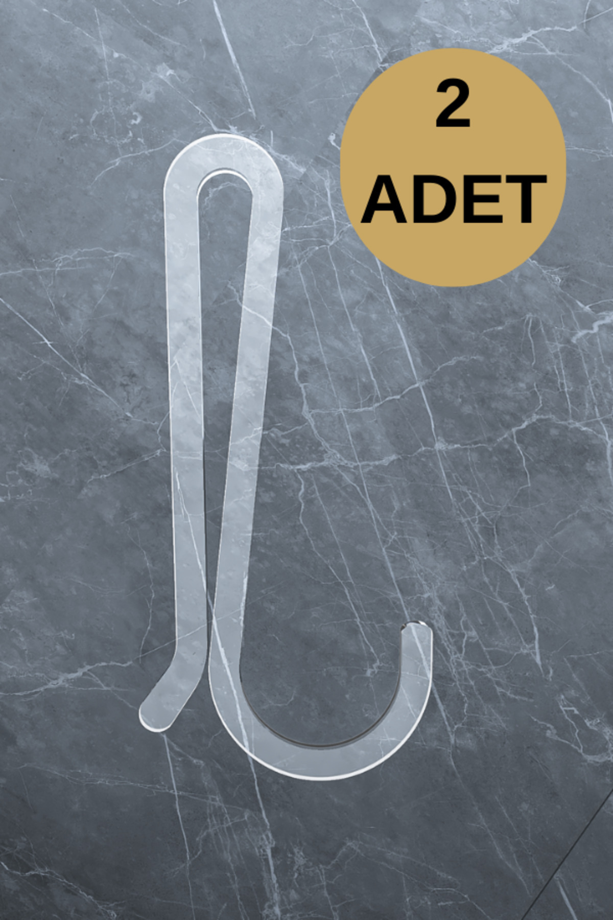 MultiStore-2 Pcs Plastic Clear Hangers - for Metal Bathroom & Kitchen Shelves 1
