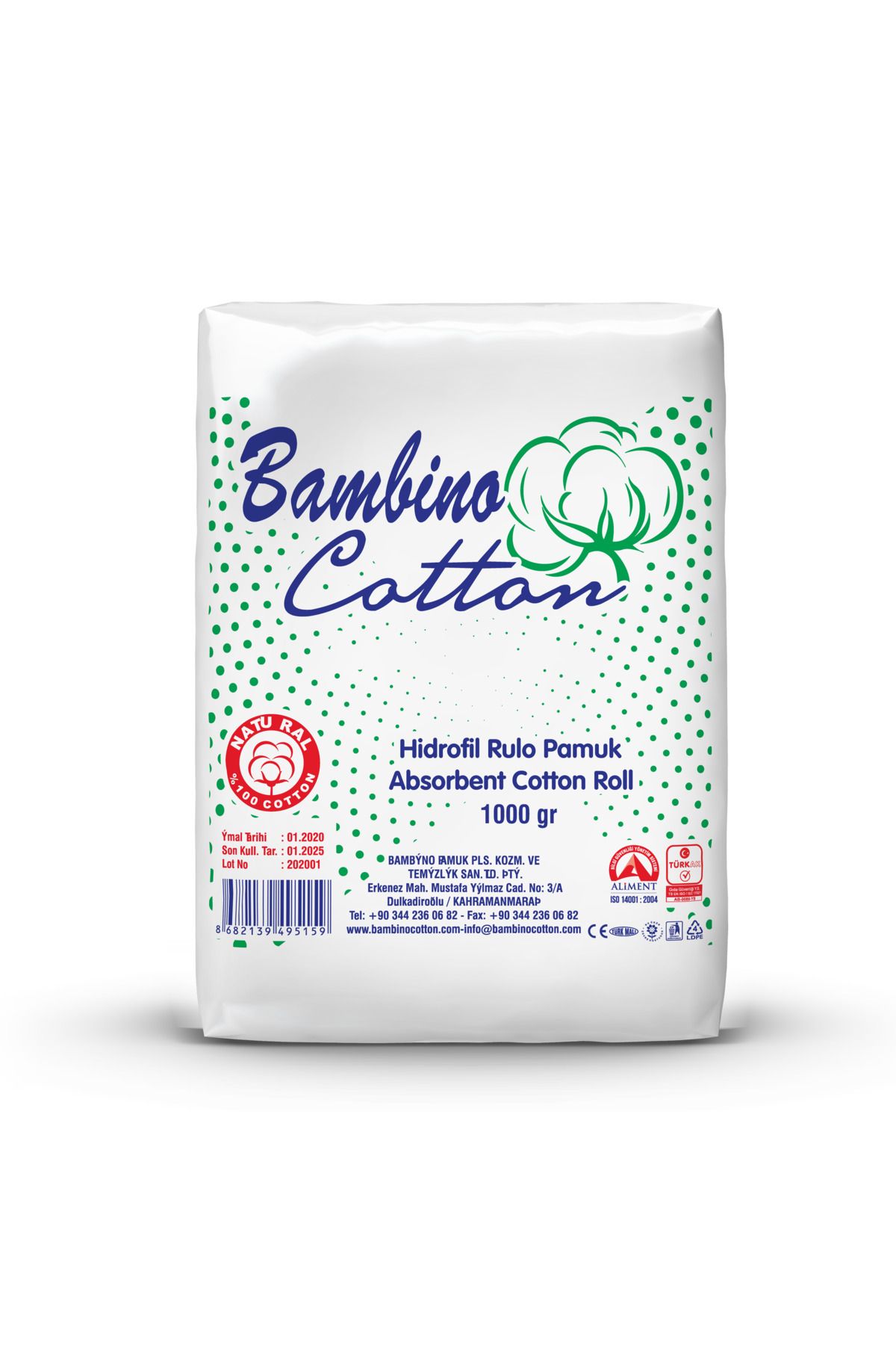 MEDİKAL Hidrofil Rulo Pamuk 1kg