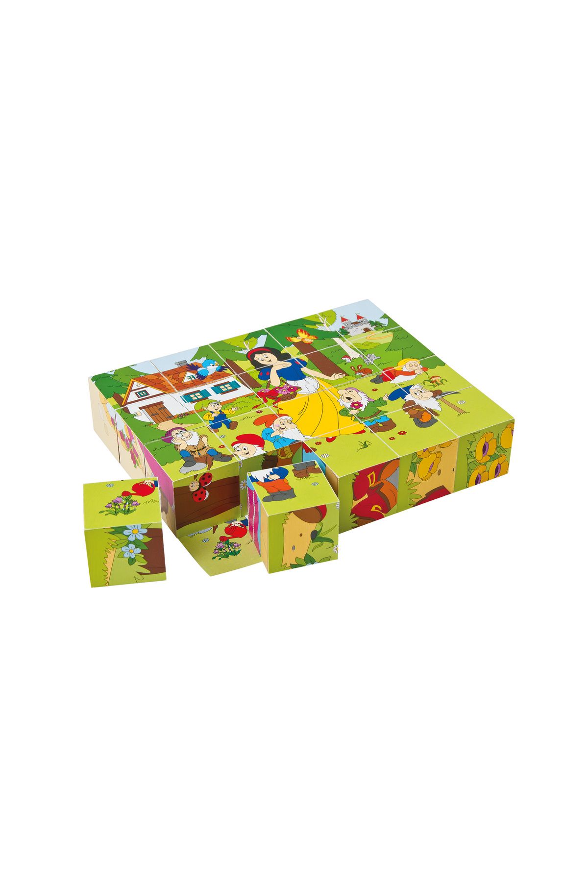 Woody-Wooden puzzle cubes - Fairy tales 4 x 5 2