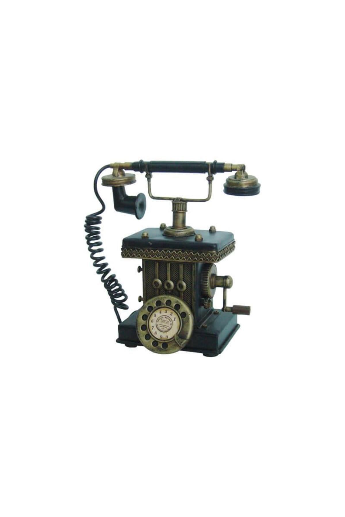 SANSERA Dekoratif Metal Telefon Kumbaralı Kumbara Biblo Hediyelik