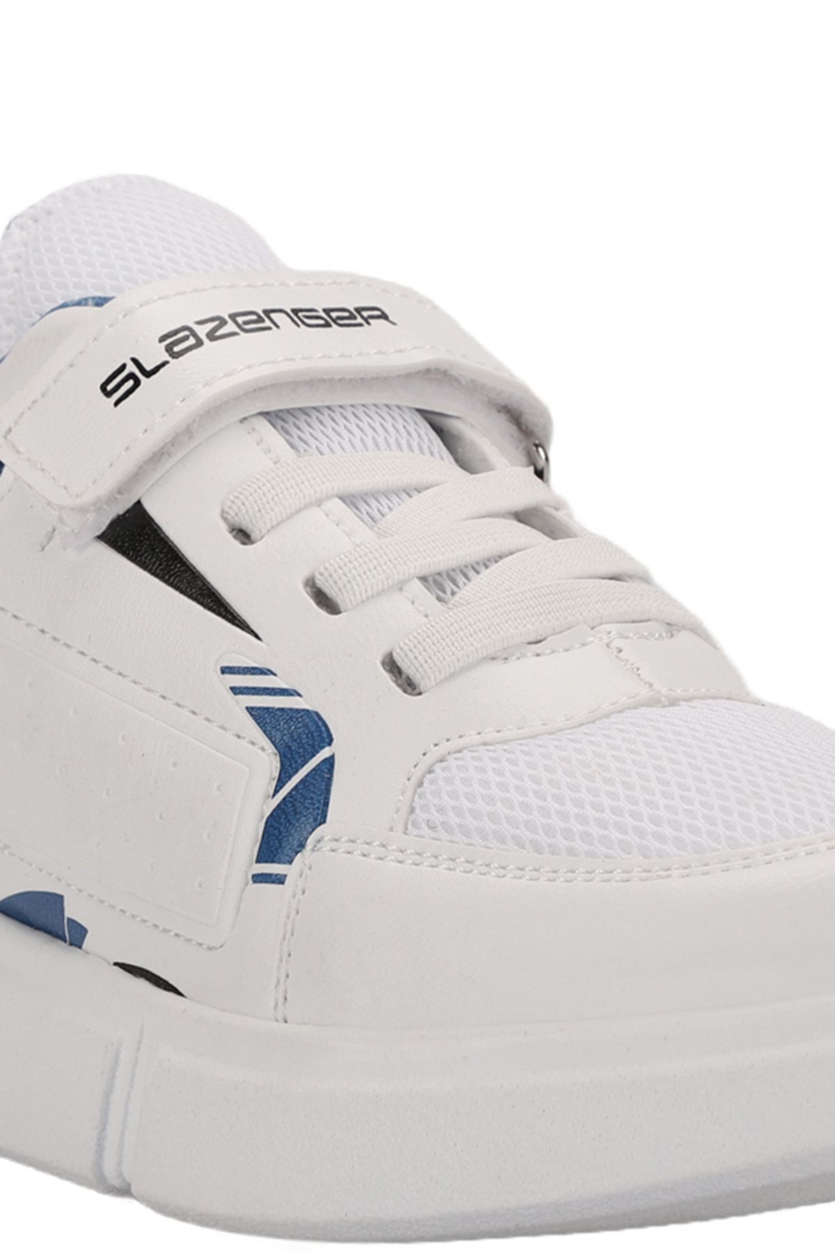 Slazenger کفش کتانی Kepa یونیسکس بچه گانه سفید / ساکس آبی