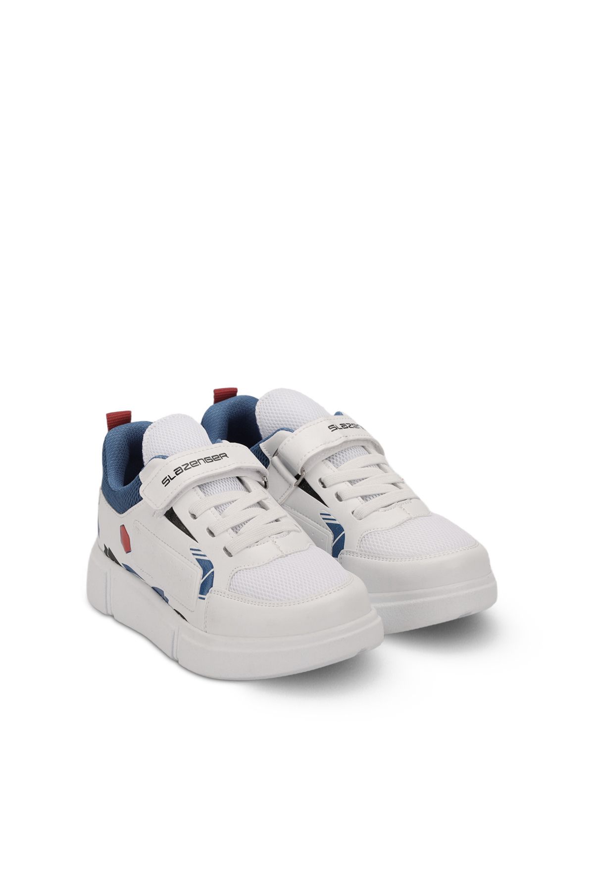 Slazenger کفش کتانی Kepa یونیسکس بچه گانه سفید / ساکس آبی