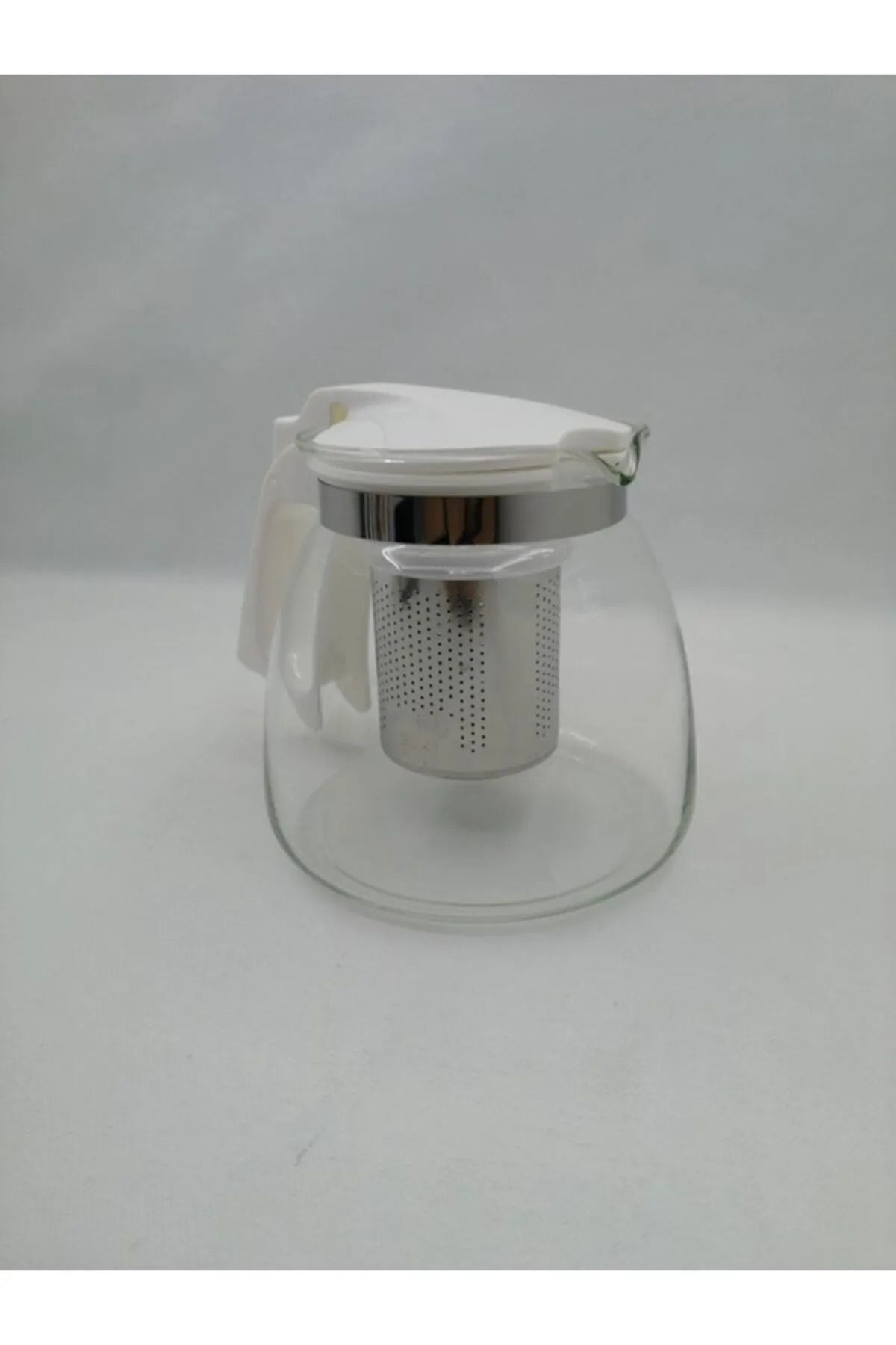 onixe Çelik Süzgeçli Cam Demlik 900 Ml. Royaleks-8882