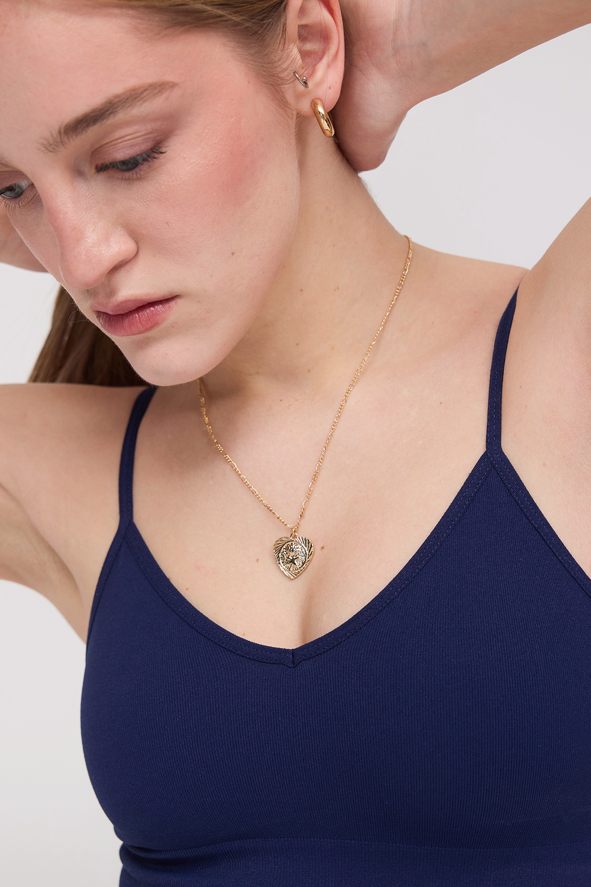 Addax-A009 Crop Tank Top with Rope Straps 2