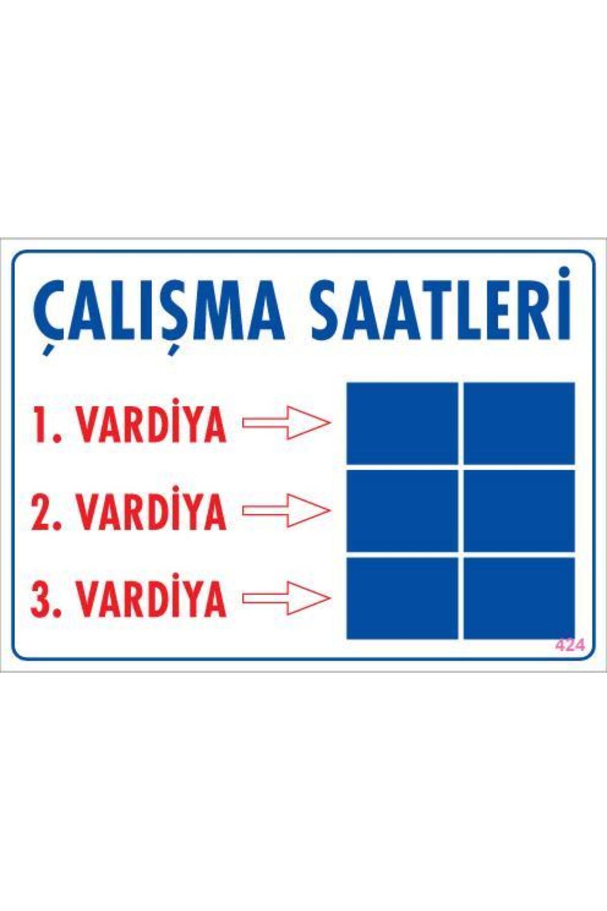 LTG Nova Çalışma Saatleri Uyarı Levhası 25X35 Kod:424
