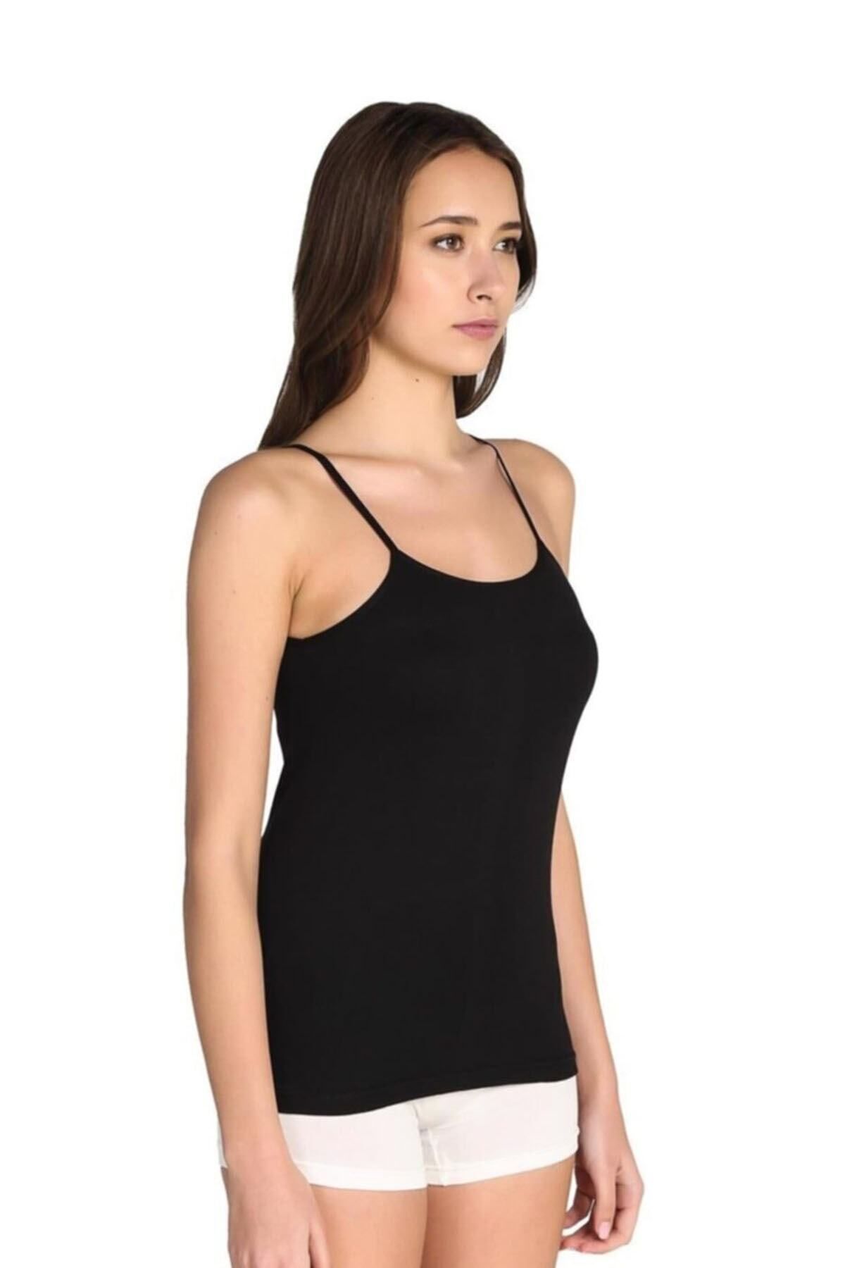 KEYAL-Tutku 3 Pieces Women's White Cotton Ribbed Stringed Undershirt // 3 Pieces 4