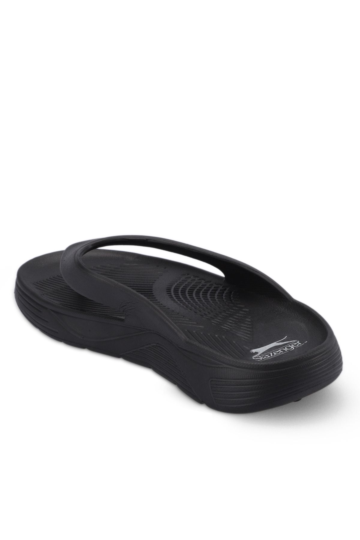 دمپایی سیاه مردانه مردانهه پوست اورجینال Slazenger