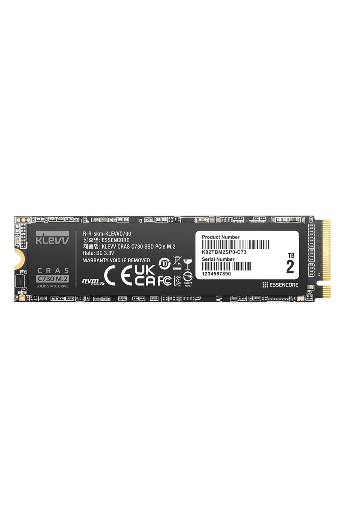 KLEVV Cras C730 2TB NVMe PCIe Gen3 x4 Okuma 3700MB – Yazma 2800MB M.2 SSD (K02TBM2SP0-C73)