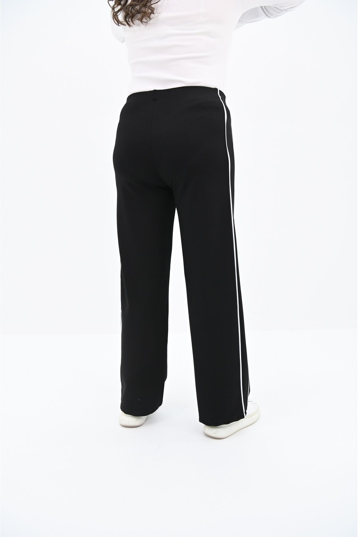 Koza Butik-Women's Large Size Stripe Leggings Pants 6321-25 3