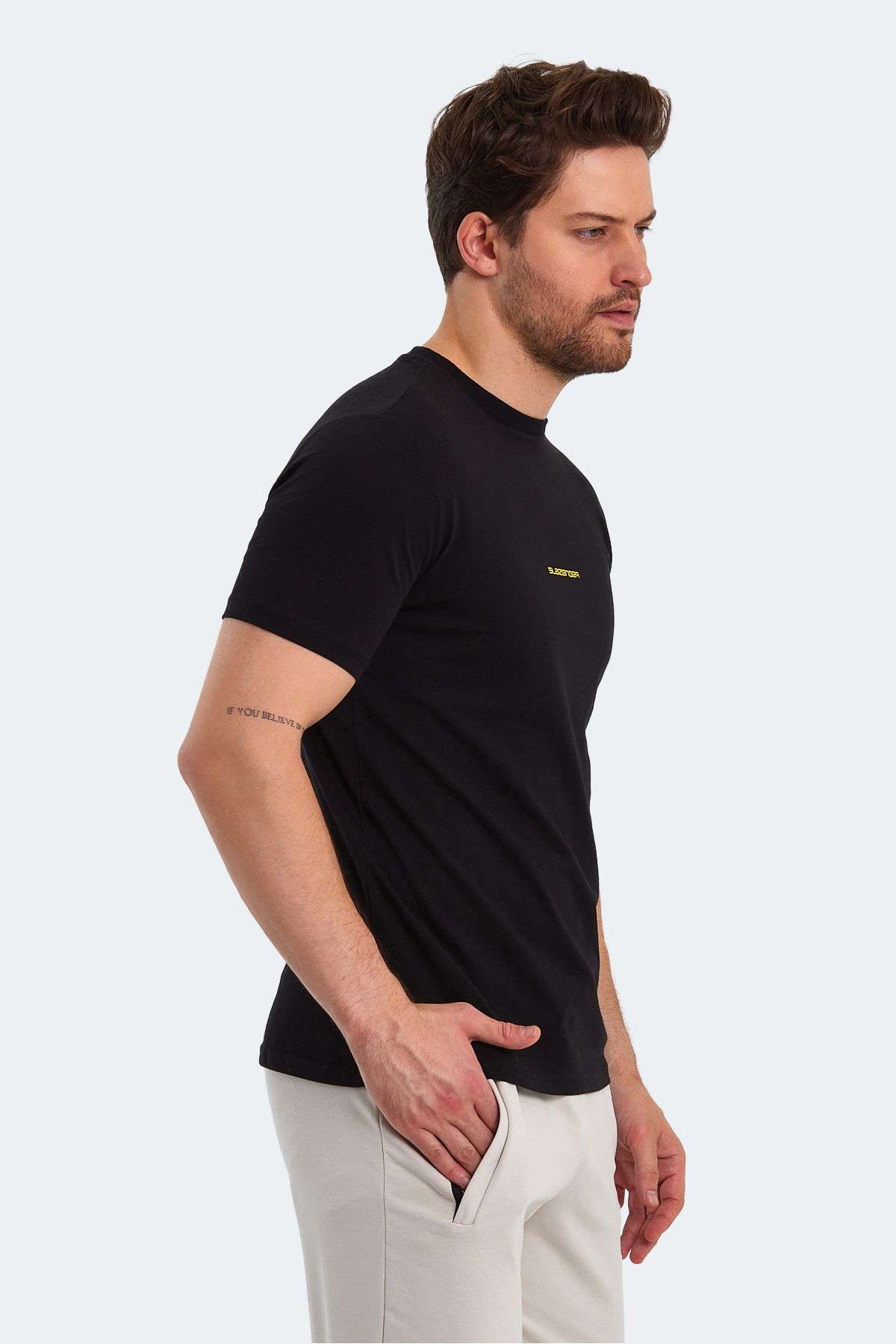 Slazenger-Patsy Herren T-Shirt Schwarz 4