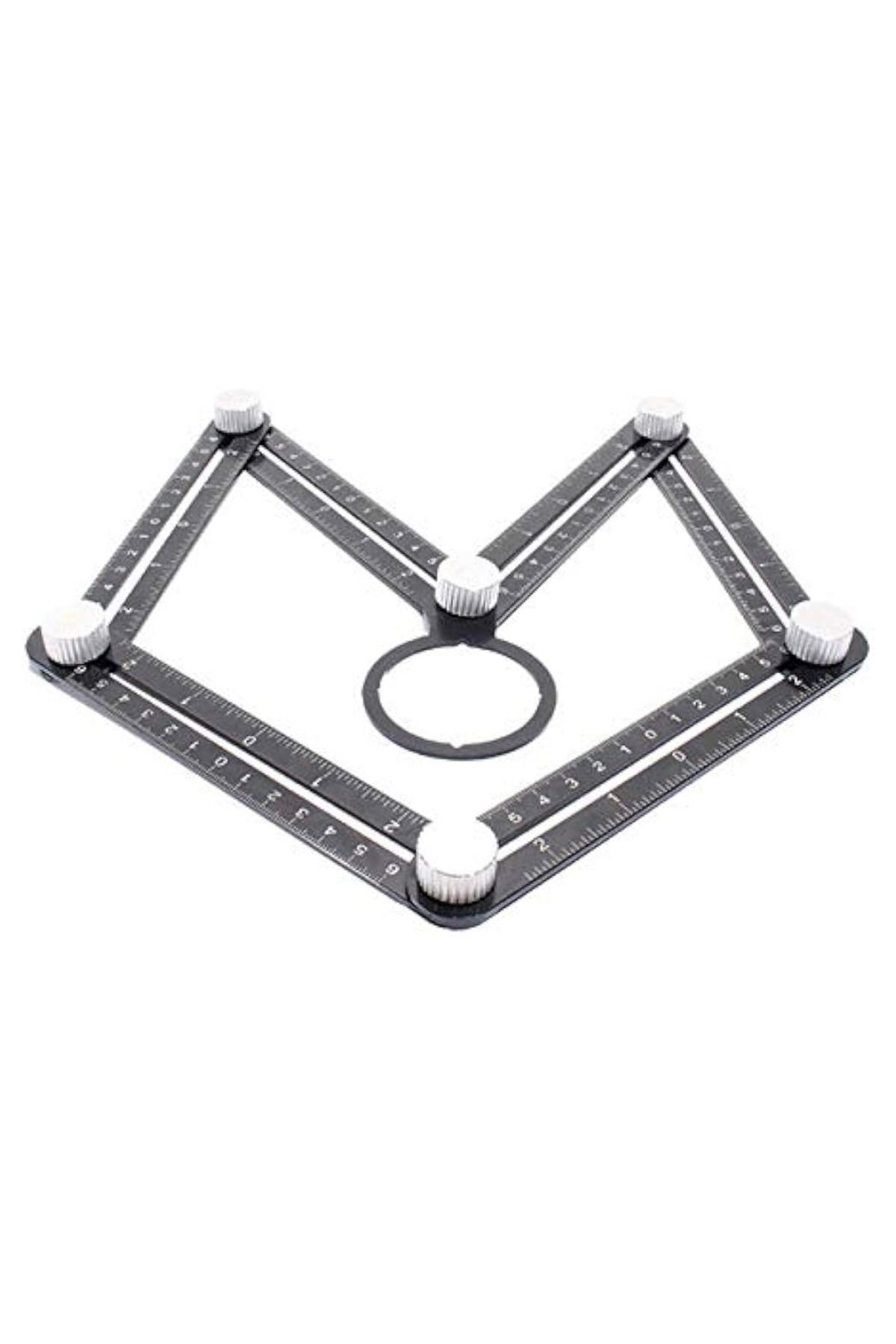 BGA-Tiler's Ruler Tile Hole Locator Ruler Angle Finder Folding Measuring Protractor Template Ruler 6