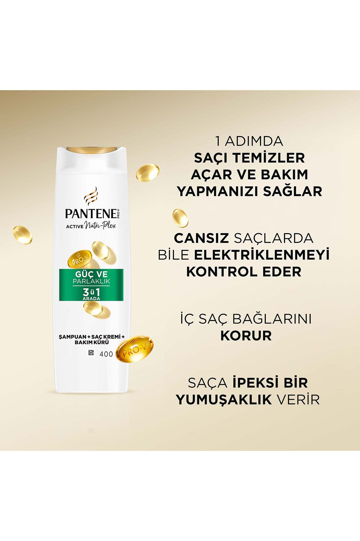 Pantene-Power and Shine 3 in 1 Shampoo 400ml 5