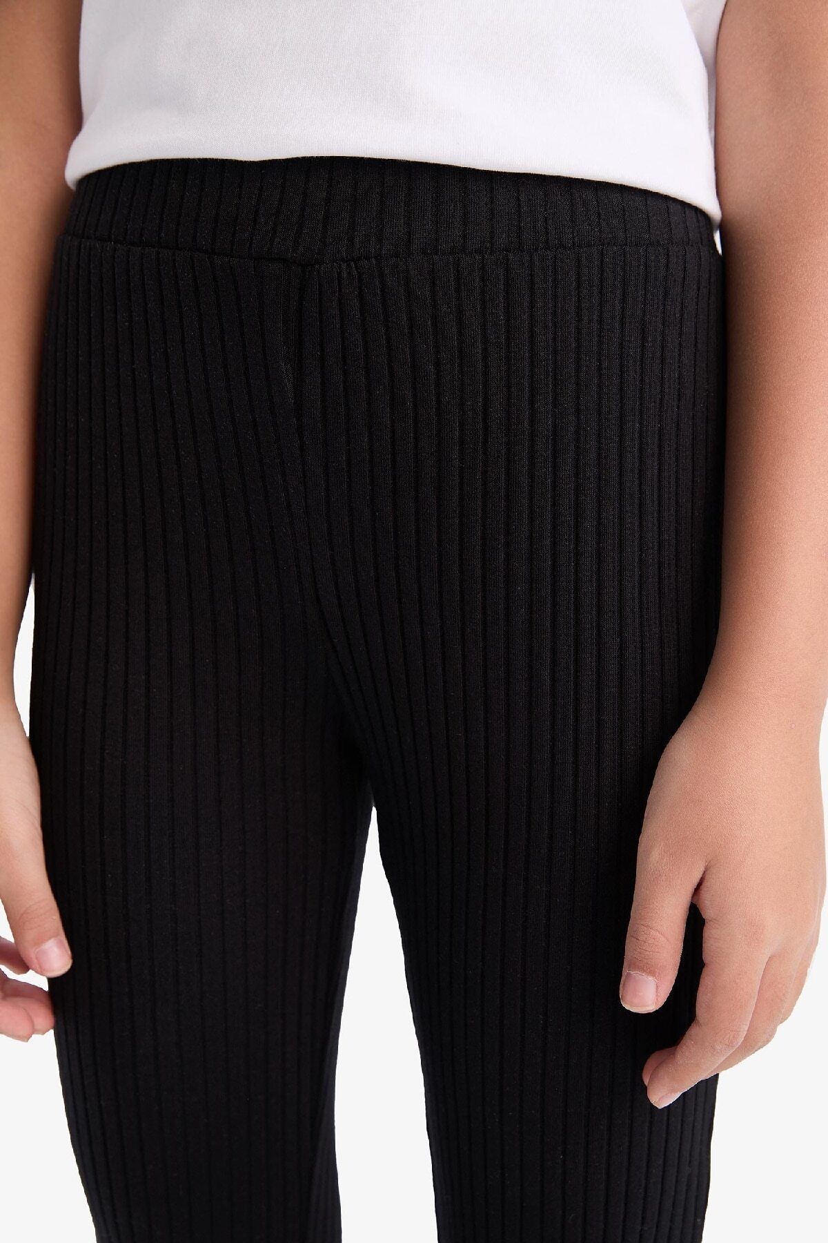 DeFacto-Girls' Ribbed Camisole Spanish Leg Leggings D9650A825Sm 5