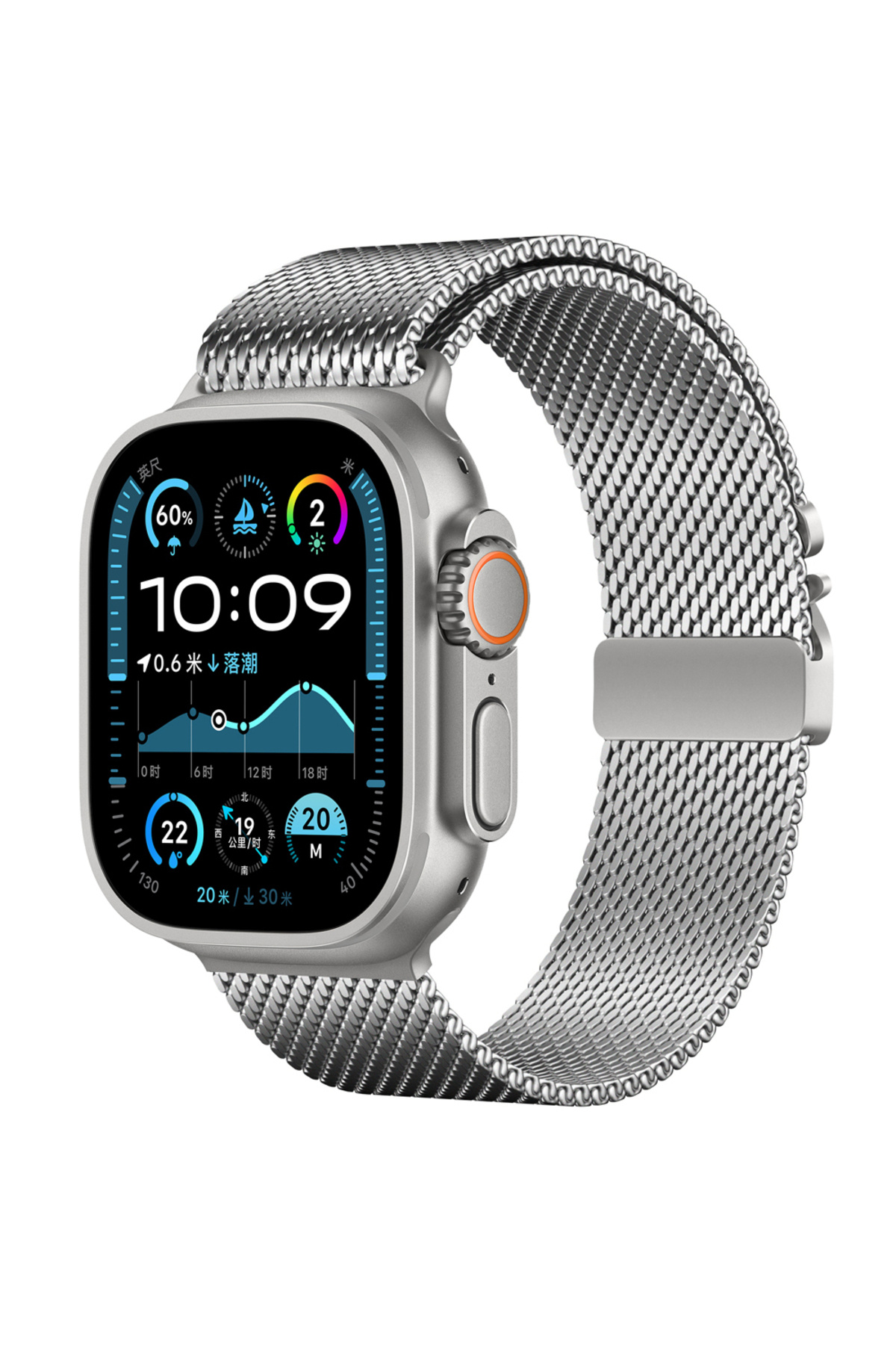 tekno grup Apple Watch Ultra 49mm Zore KRD-121 Metal Hasır Kordon
