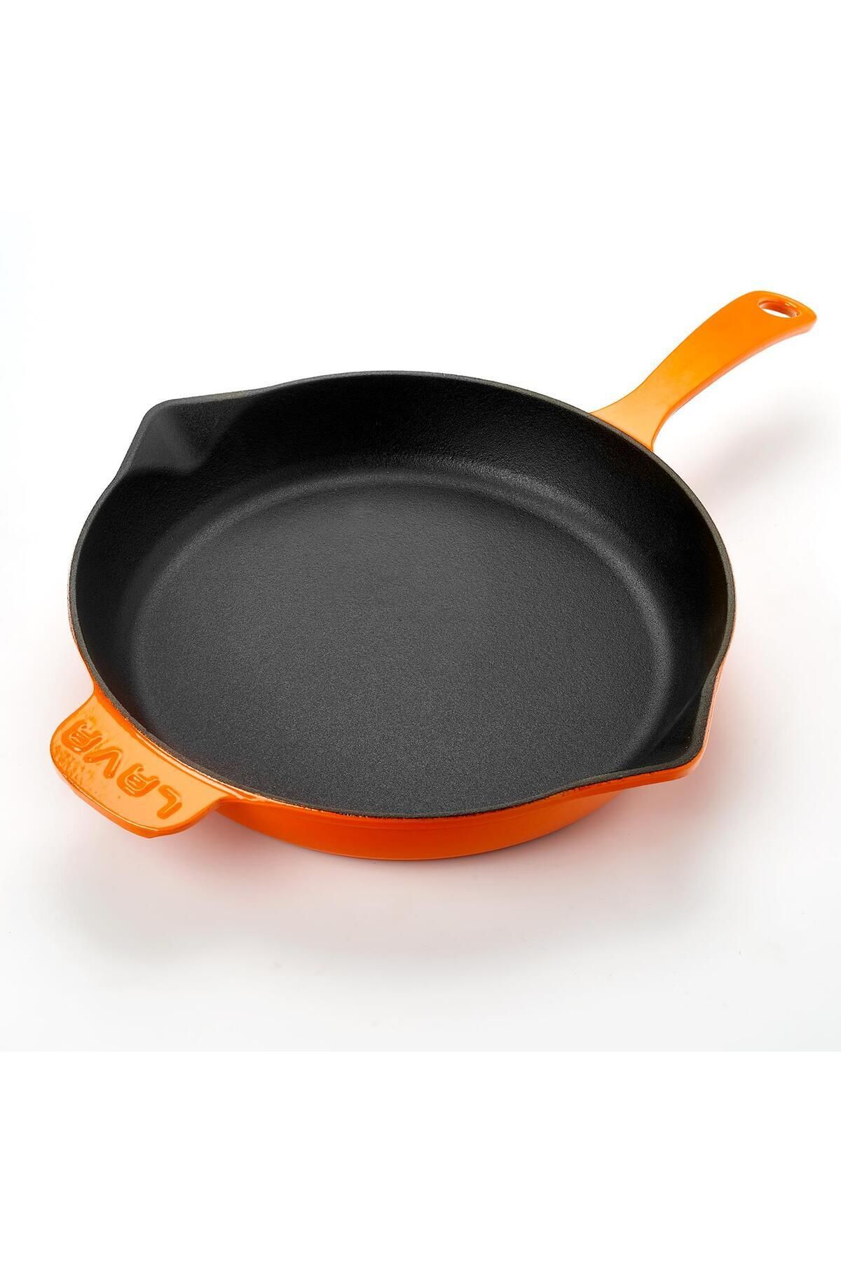 Lava-Cast Round Frying Pan Cast Iron Solid HandleDiameter(Ø)28cm 2