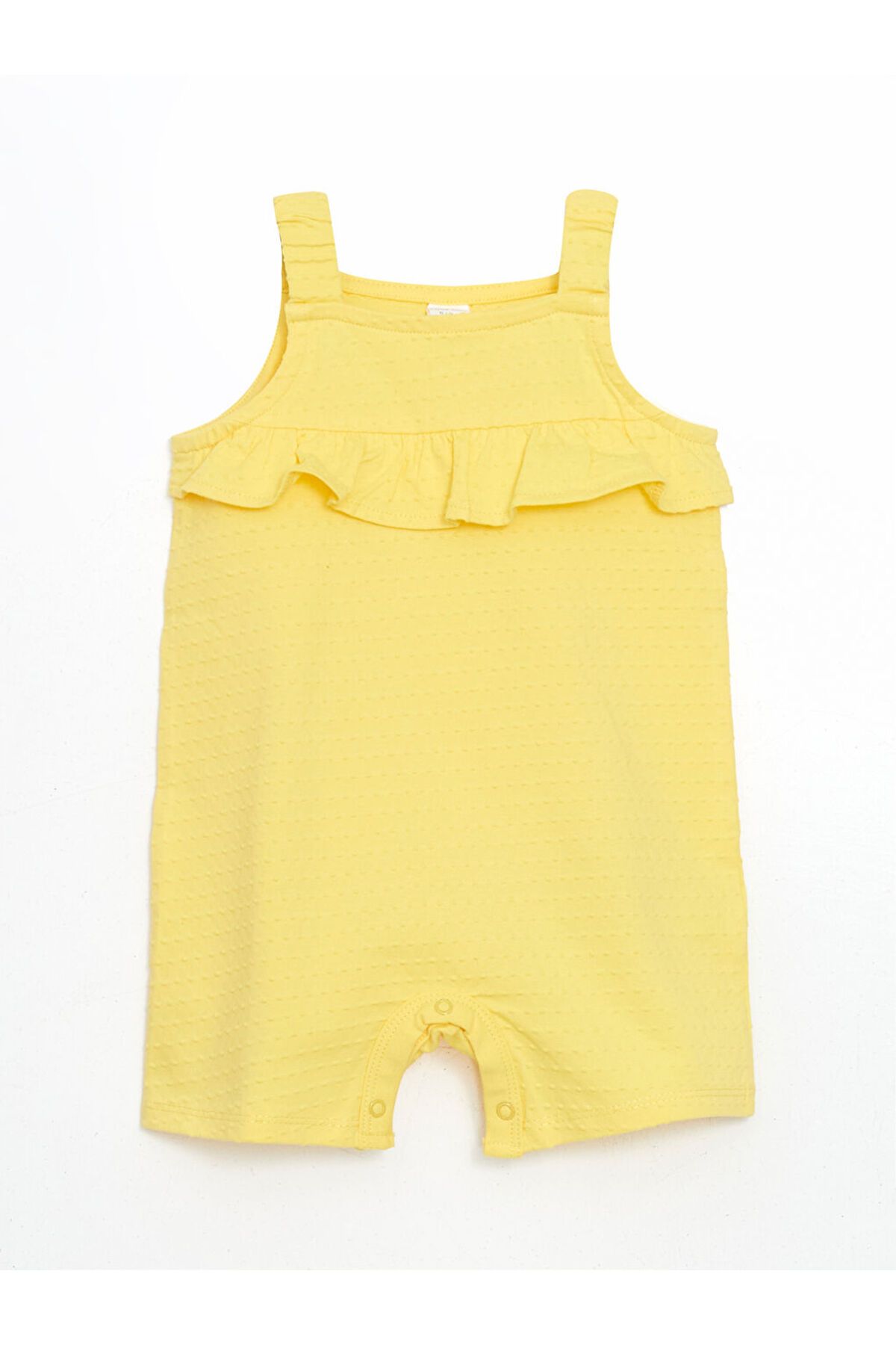 LC Waikiki-Lcw Baby Yellow Ruffle Baby Girl Combed Romper 1