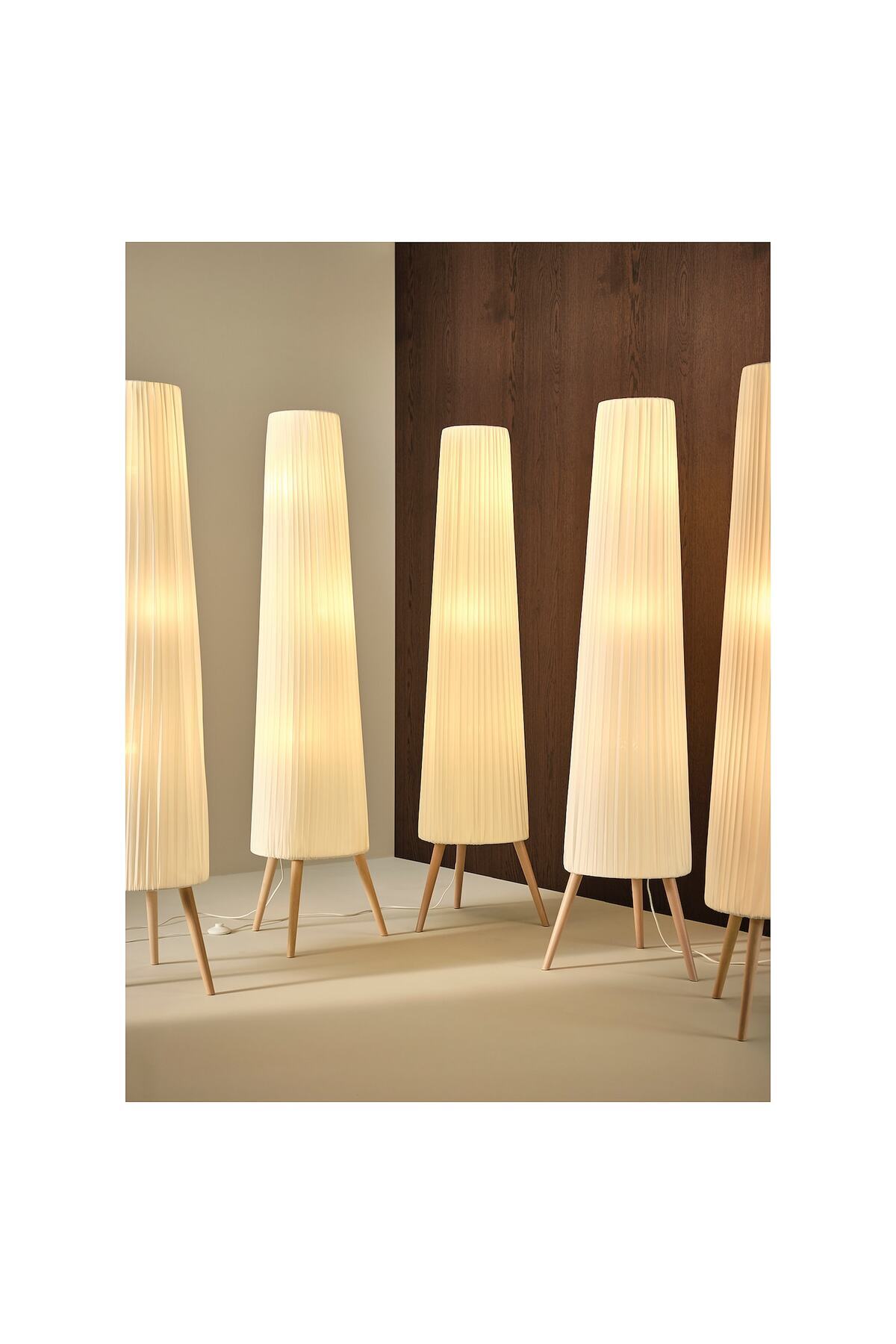 IKEA-ÖKENSAND Floor Lamp, Beech/White 4
