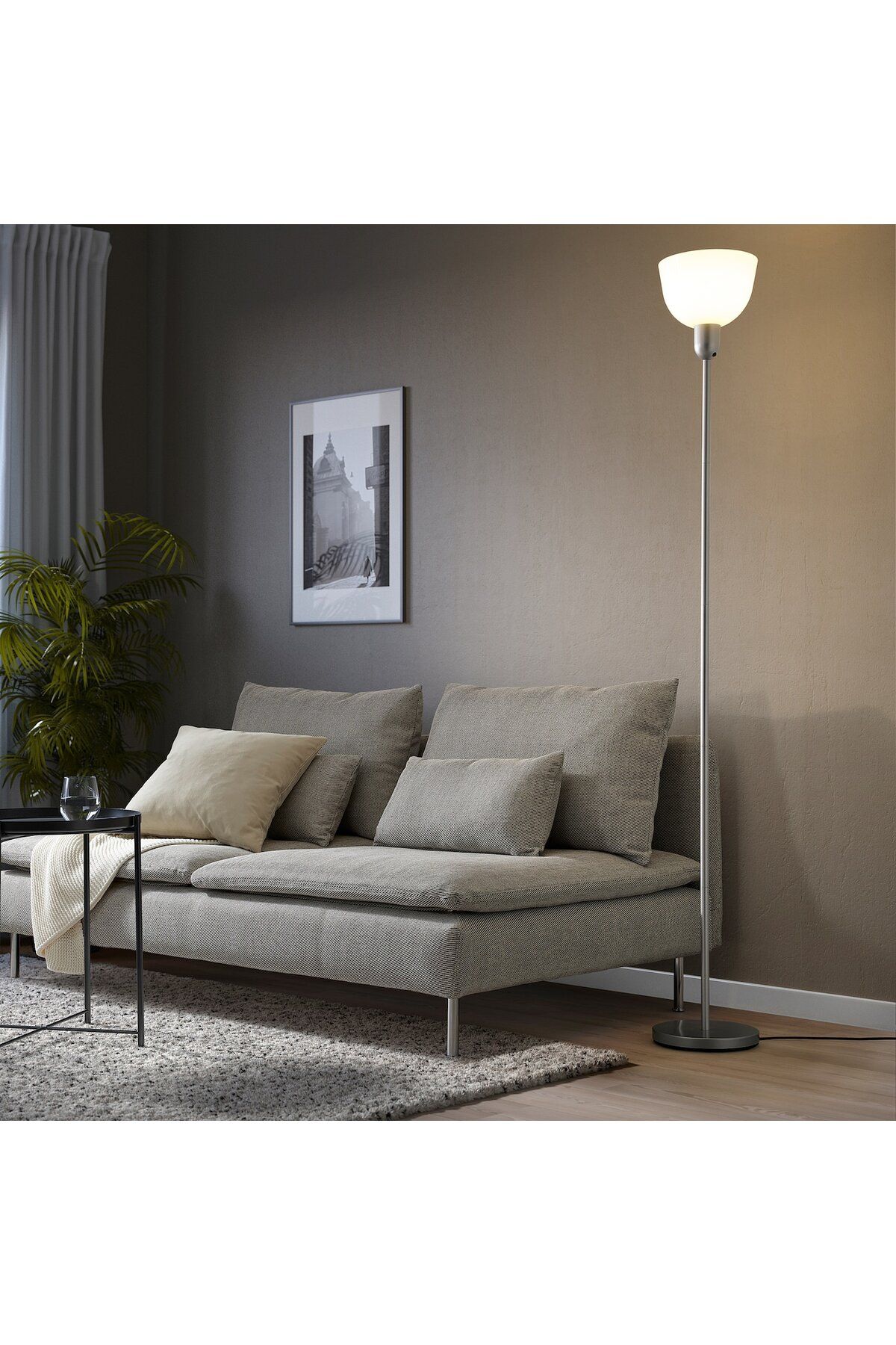 erorex-Floor uplighter, silver-colour/white 2