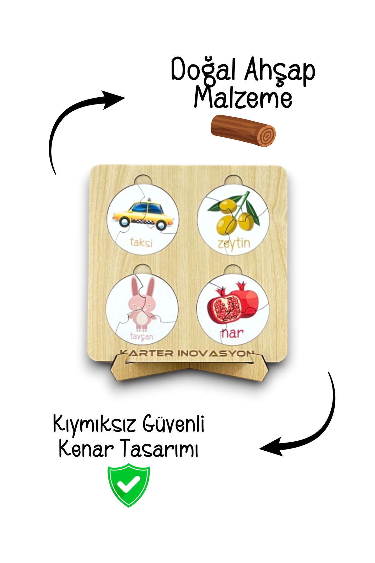 Bellacasa Kavram Öğrenme Puzzle Eşleme Kartı, Puzzle Eğitici Oyuncak, Montessori Eğitim Oyuncak, Motor Zeka fotoğrafı 2 (önizleme)