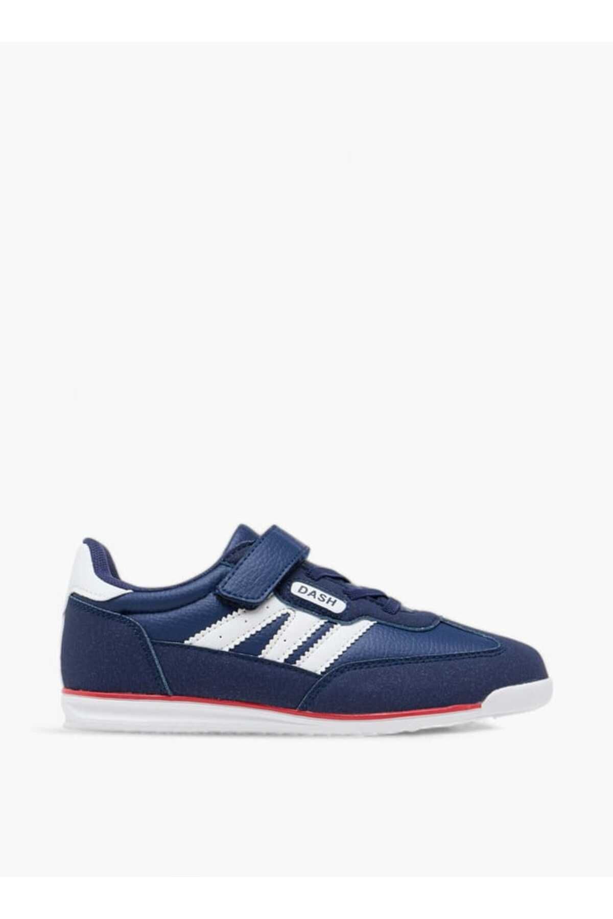Dash-Panelled Sneakers with Hook and Loop Closure 3