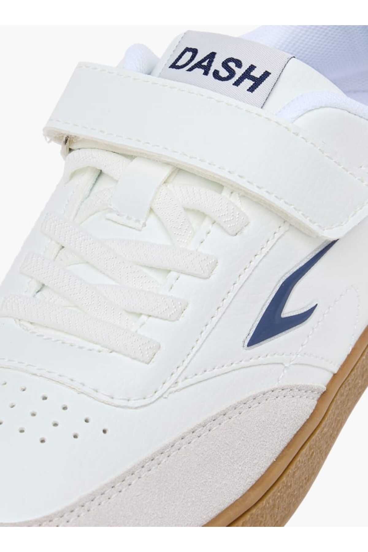 Dash-Logo Detail Sneakers with Hook and Loop Closure 4