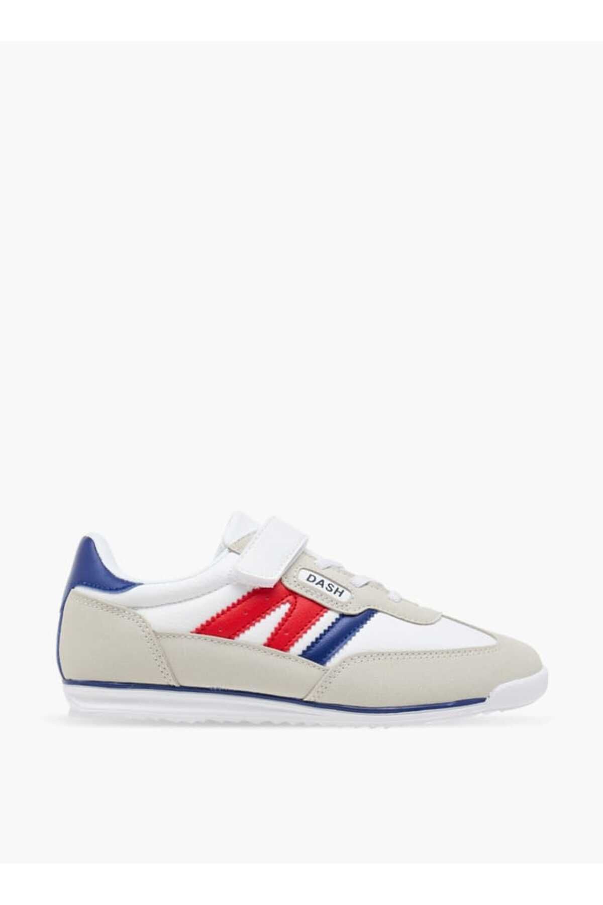 Dash-Panelled Sneakers with Hook and Loop Closure 3