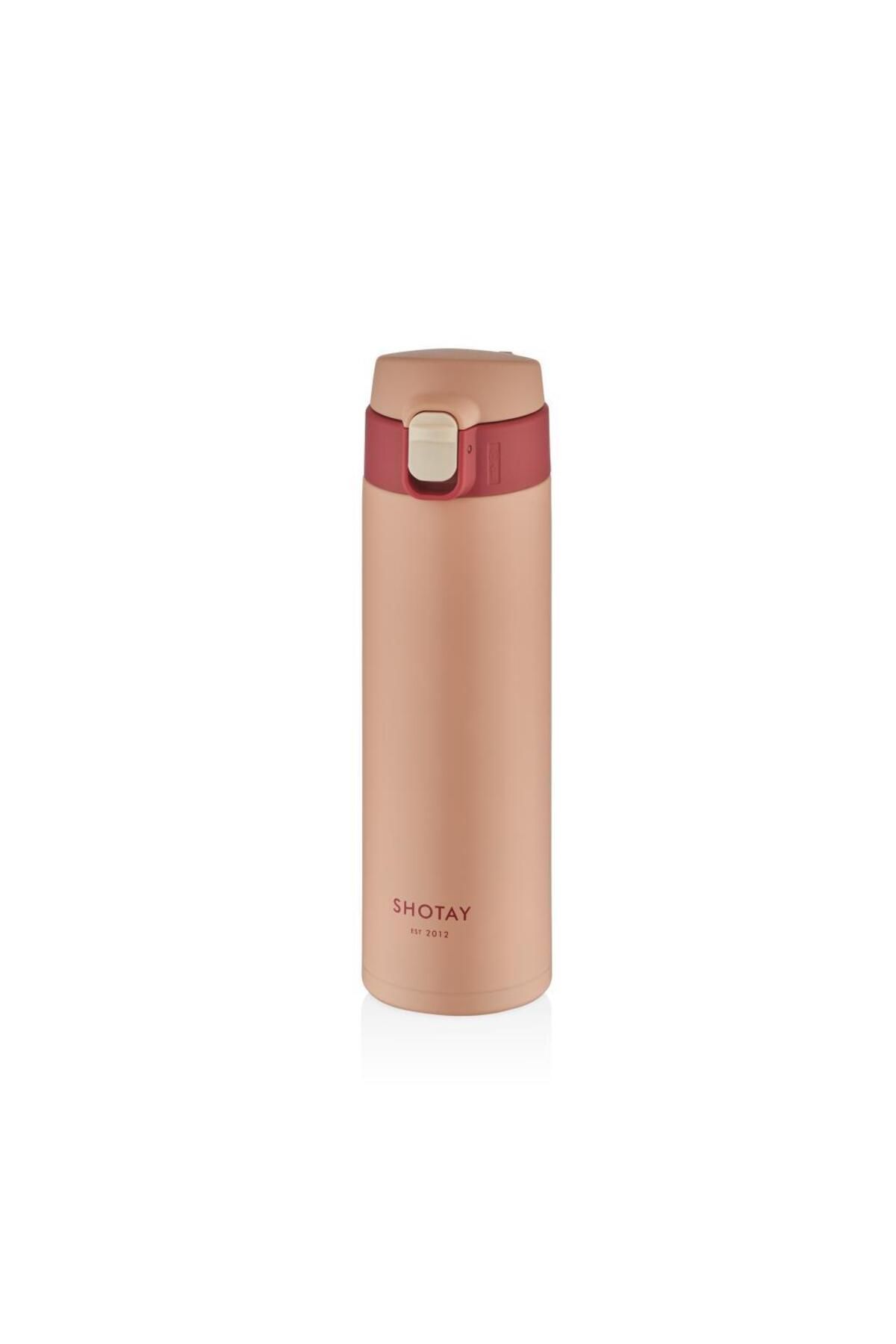 Shotay-Pink Smile Steel Thermos Flask - 430ml 1