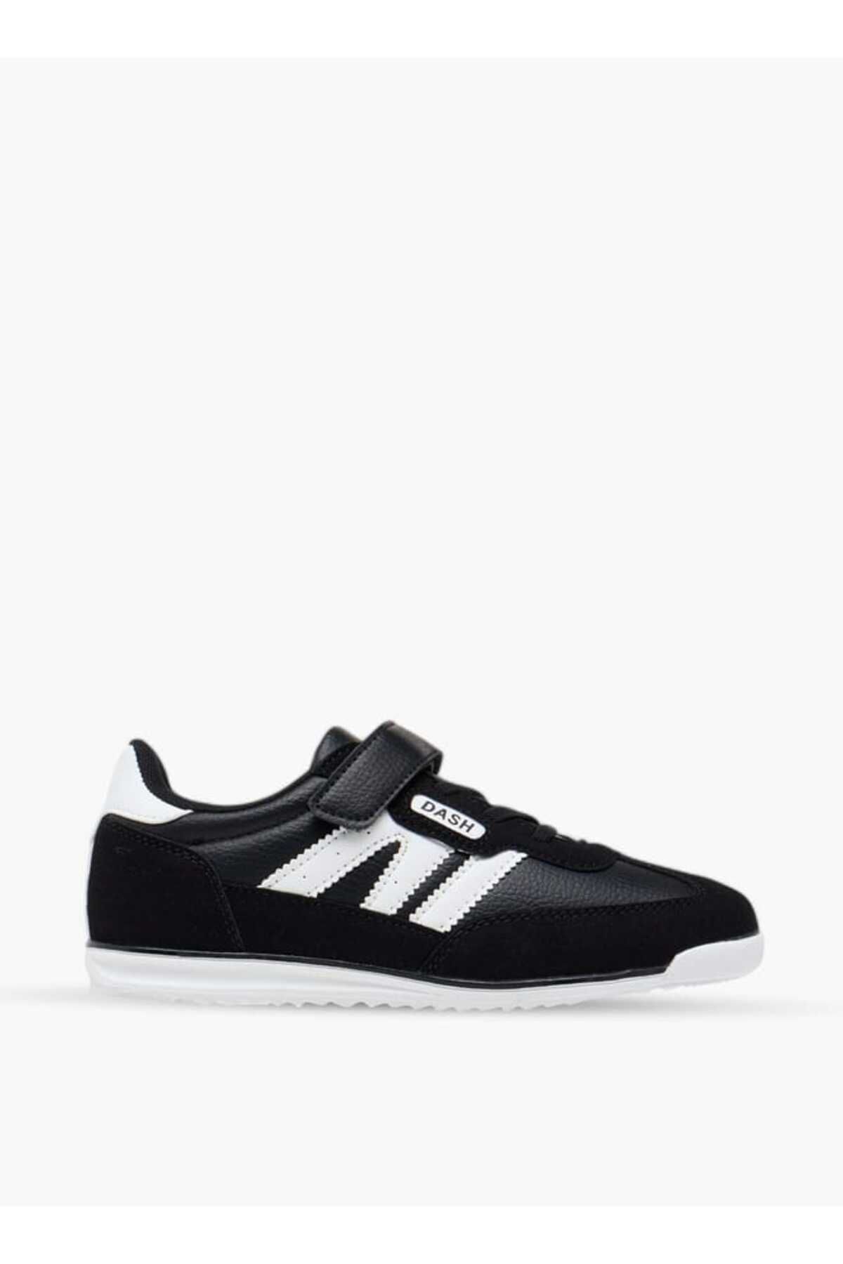 Dash-Panelled Sneakers with Hook and Loop Closure 3