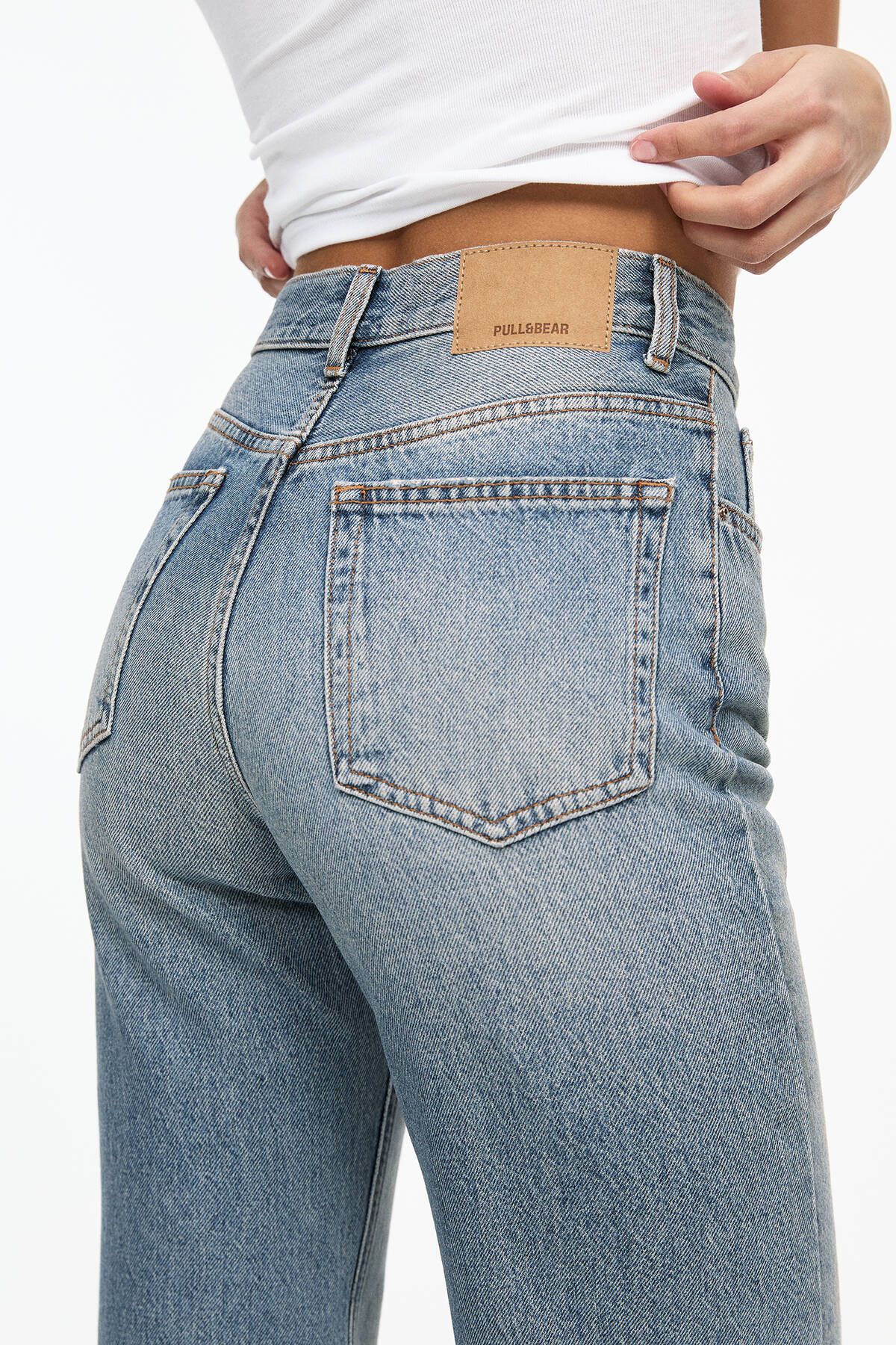 Pull & Bear-Straight-leg high-waist jeans 6