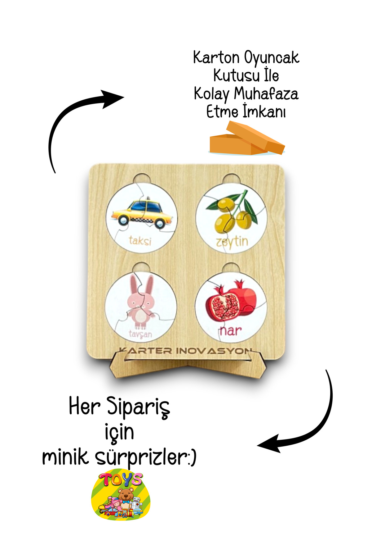 Bellacasa Kavram Öğrenme Puzzle Eşleme Kartı, Puzzle Eğitici Oyuncak, Montessori Eğitim Oyuncak, Motor Zeka fotoğrafı 3 (önizleme)