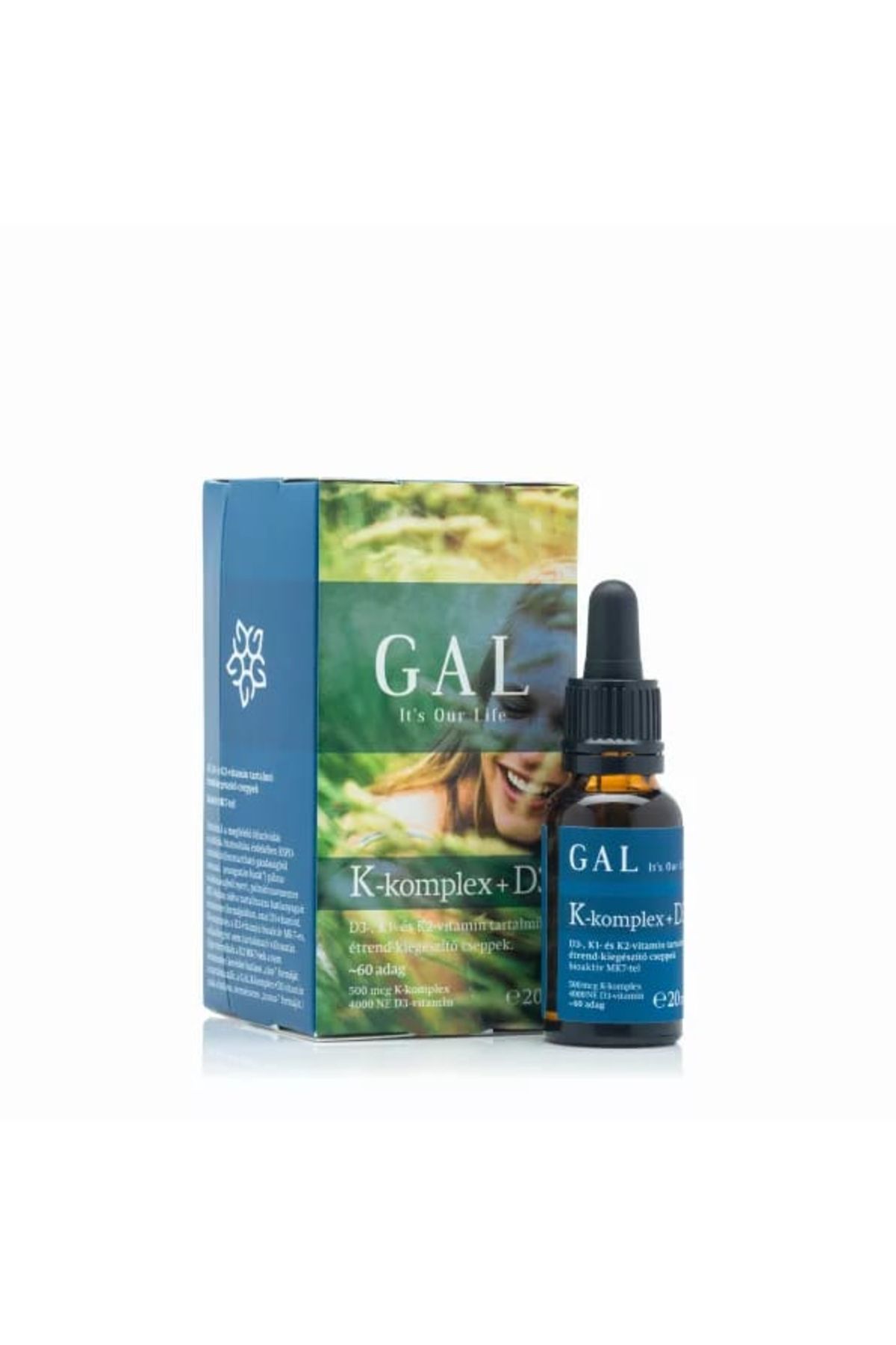 Gal Complex Vitamina K D3, 500 Mcg K-complex 4000 Iu D3, K1 Și K2, Cu Mk7 Bioactiv, 60 Doze - One Size