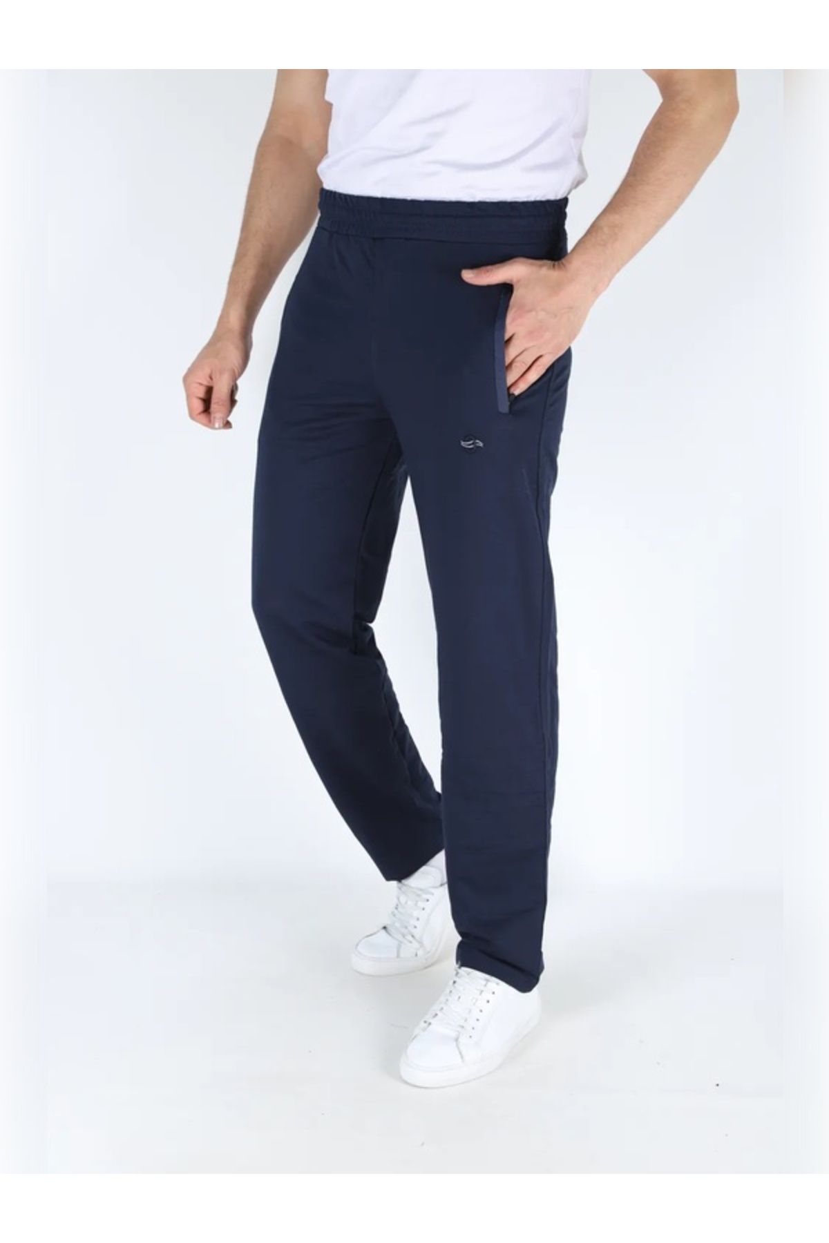 BEYAZTOPTAN-White Wholesale Good Quality Sporty Two Threads Men's Sweatpants 2