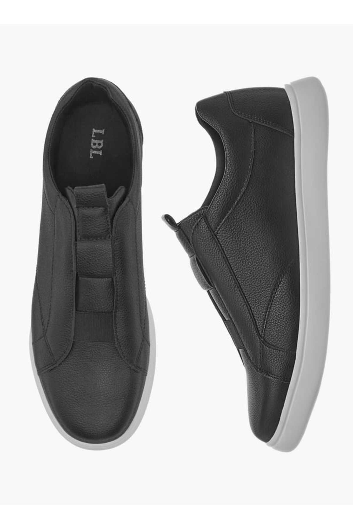 LBL by Shoexpress-LBL by Shoexpress Textured Slip-On Sneakers with Pull Tabs 1