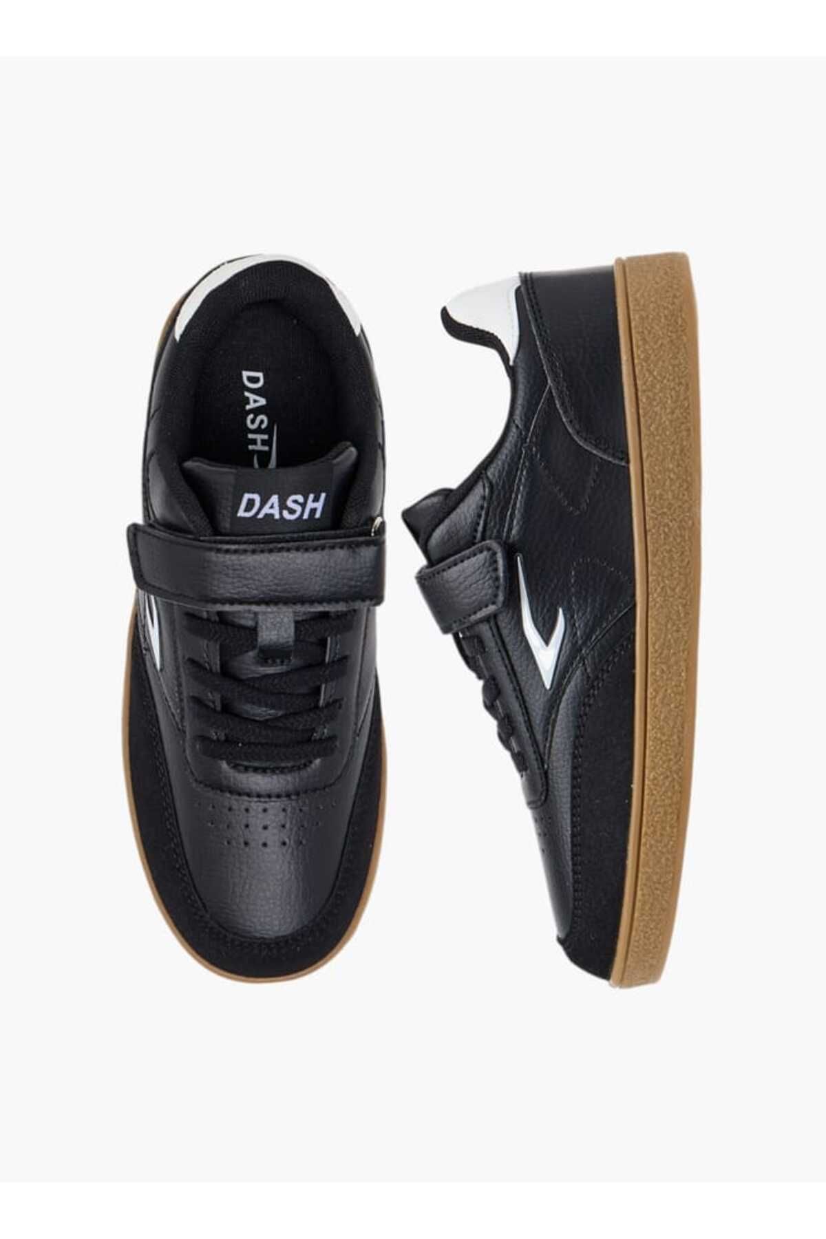 Dash-Logo Detail Sneakers with Hook and Loop Closure 1