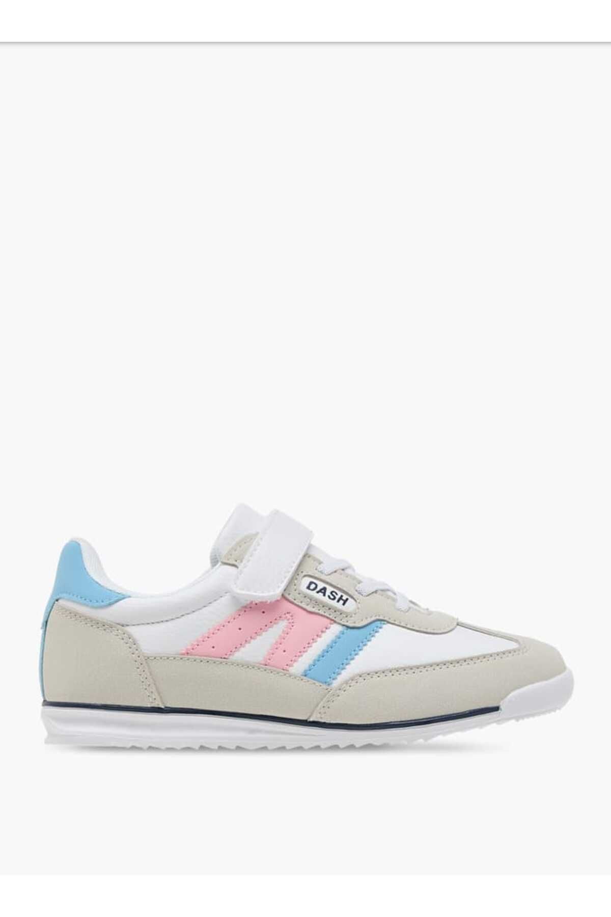 Dash-Panelled Sneakers with Hook and Loop Closure 3