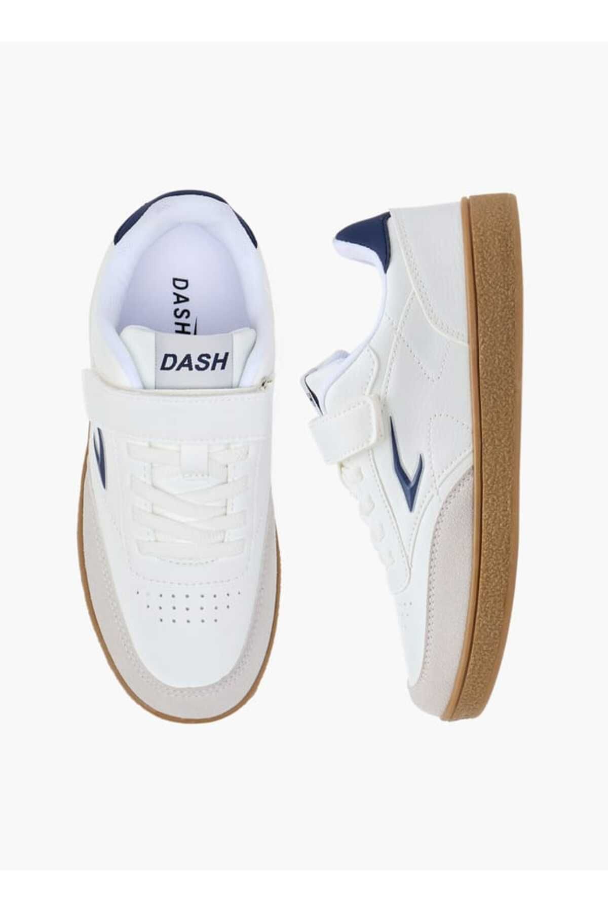 Dash-Logo Detail Sneakers with Hook and Loop Closure 1