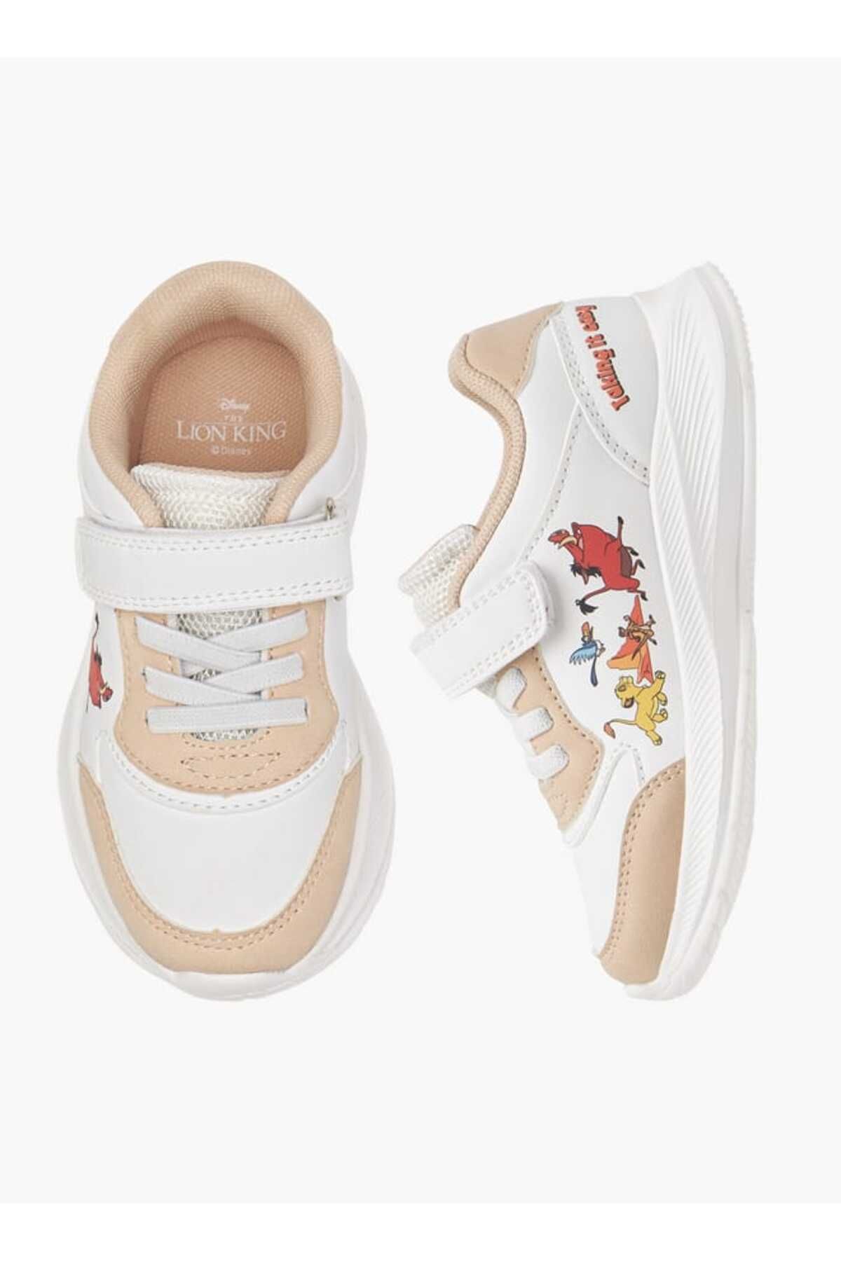 Disney-Lion King Print Sneakers with Hook and Loop Closure 1