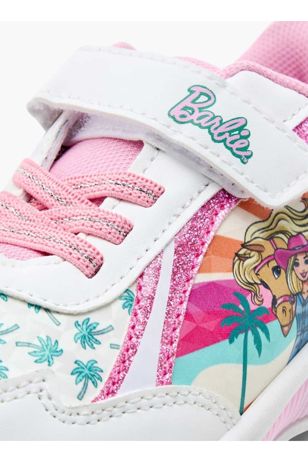 Barbie-حذاء رياضي مضيء بطبعة باربي مع إغلاق بخطاف وحلقة 4