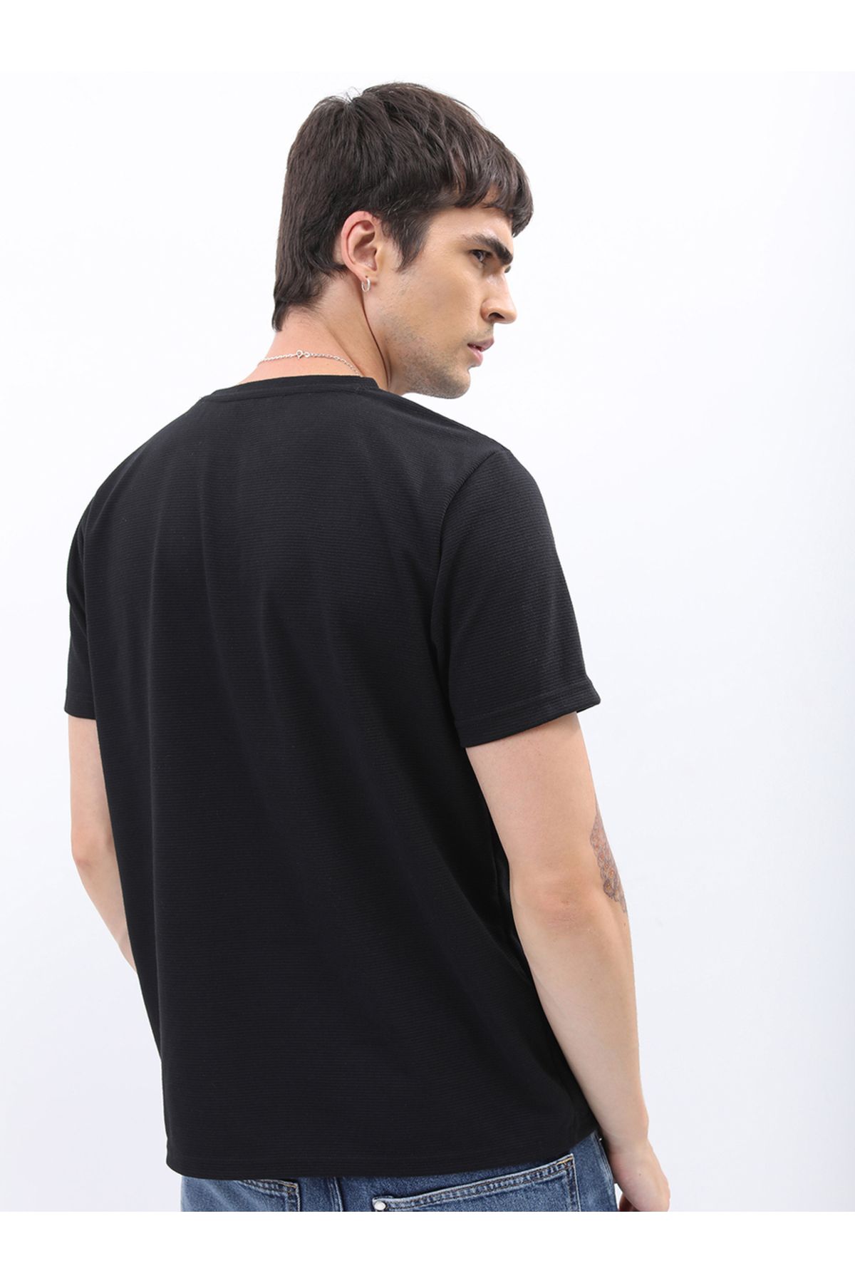 Ketch By Styli-Solid Round Neck Regular Fit T-Shirt 3