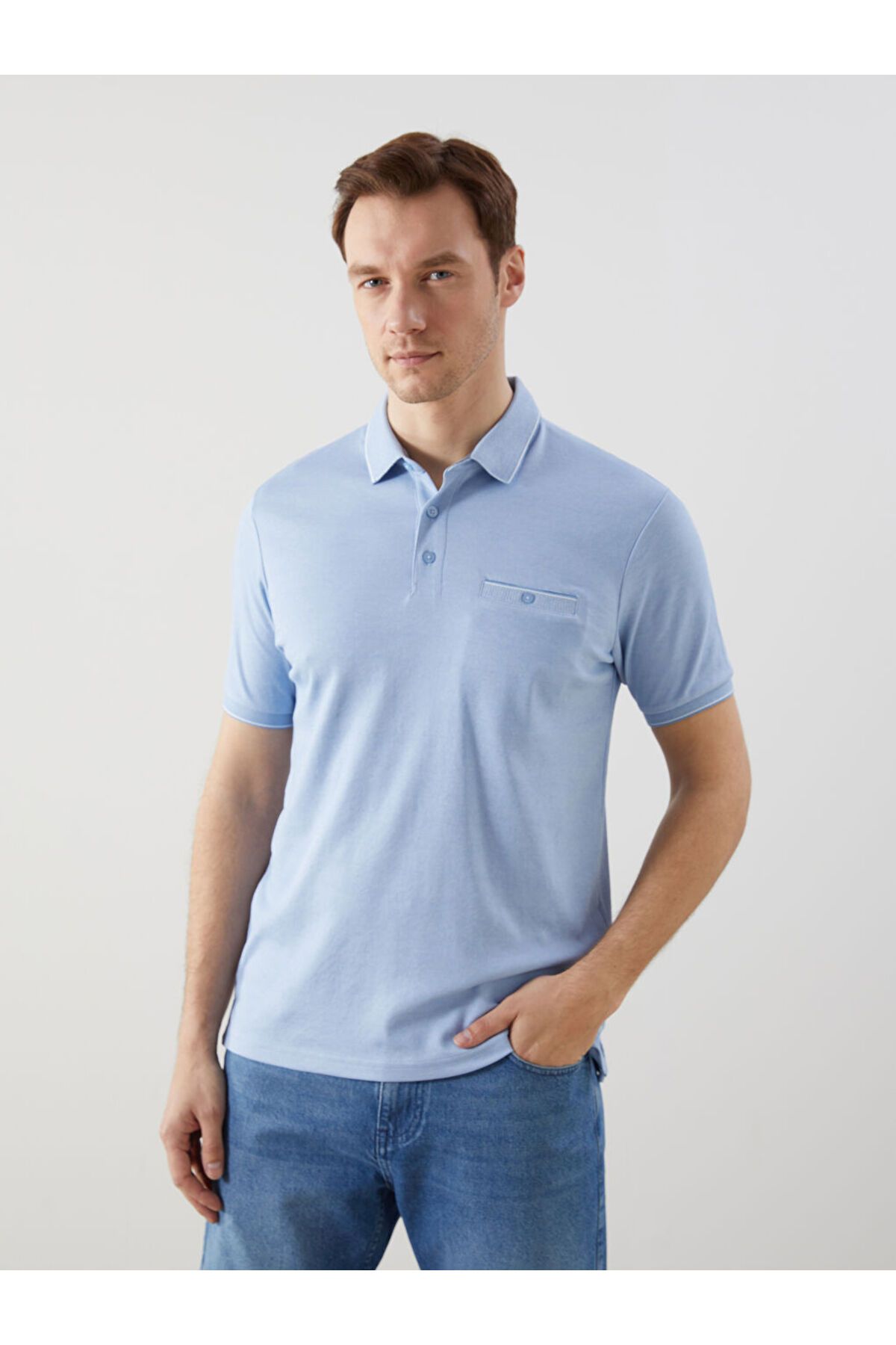 LC Waikiki Yeni Sezon Polo Yaka Pike Erkek Tisort - S5FB99Z8