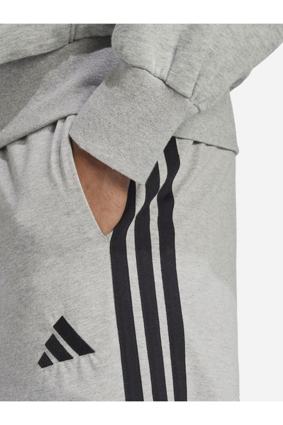 adidas-Essentials 3-Stripes Open Hem Fleece Pants 5